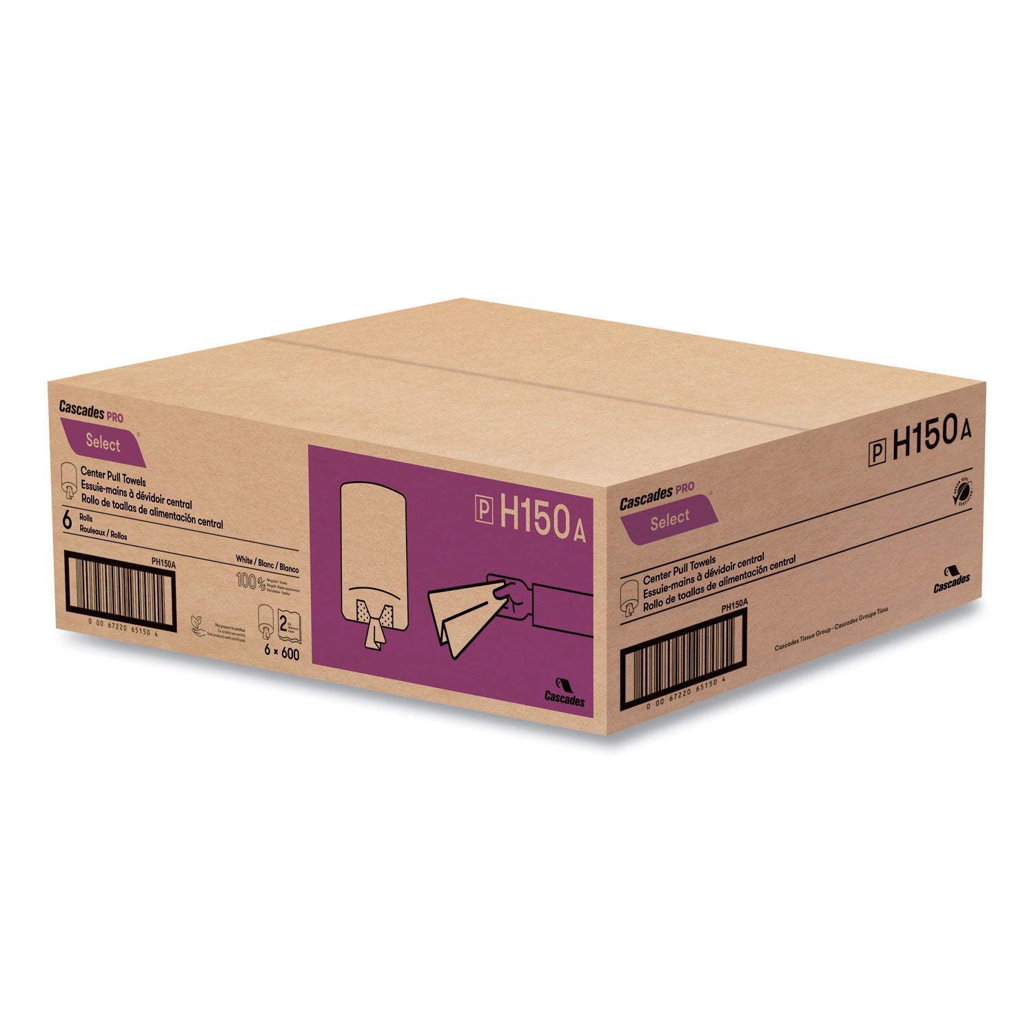 select-center-pull-paper-towels-2-ply-731-x-11-white-600-roll-6-roll-carton_csdh150 - 2