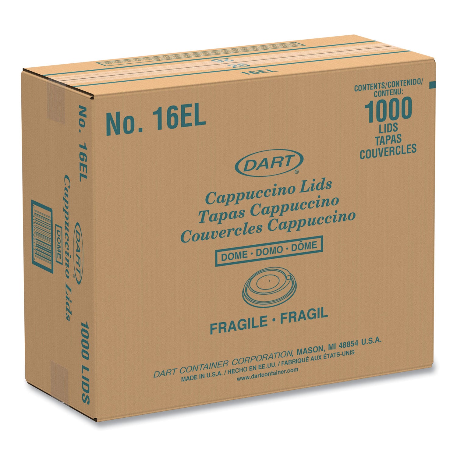 Cappuccino Dome Sipper Lids, Fits 12 oz to 24 oz Cups, White, 1,000/Carton -