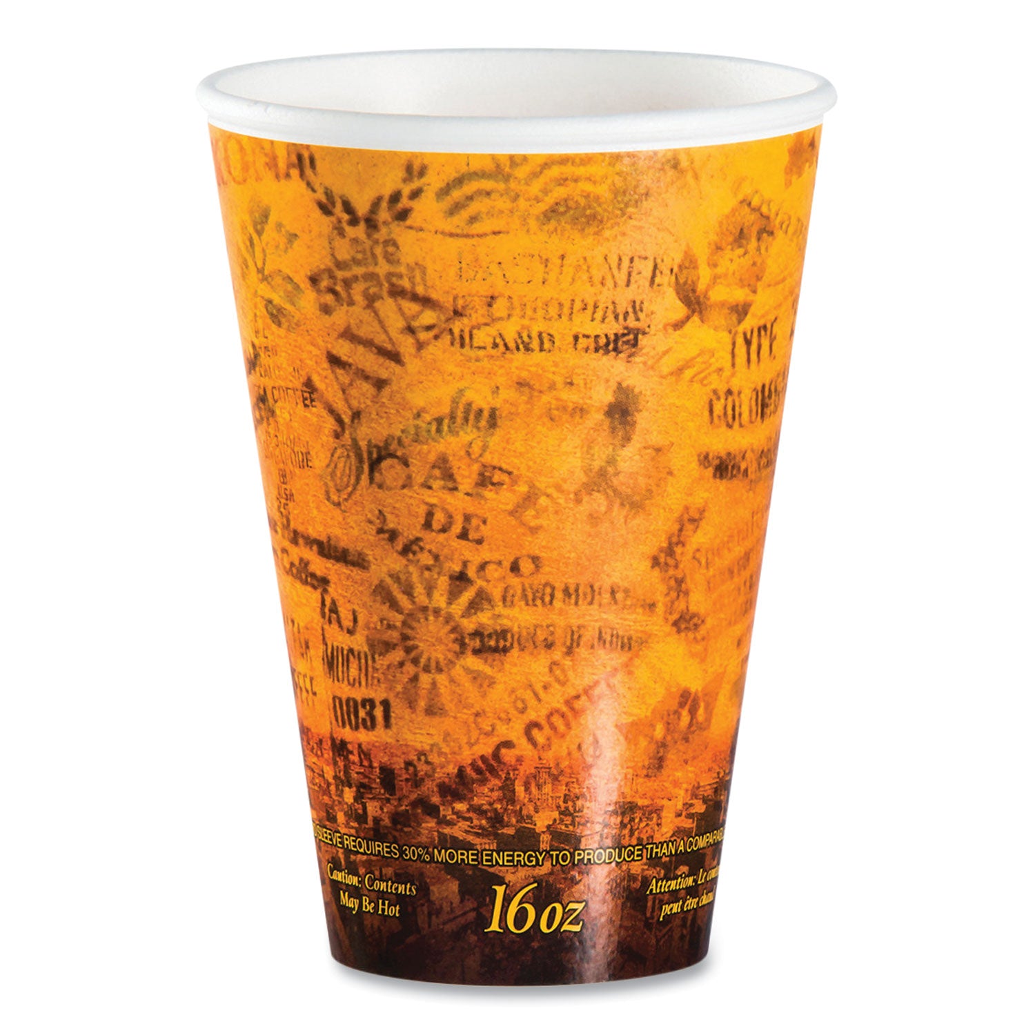 Fusion Escape Foam Hot/Cold Cups, 16 oz, Brown/Black, 1,000/Carton -