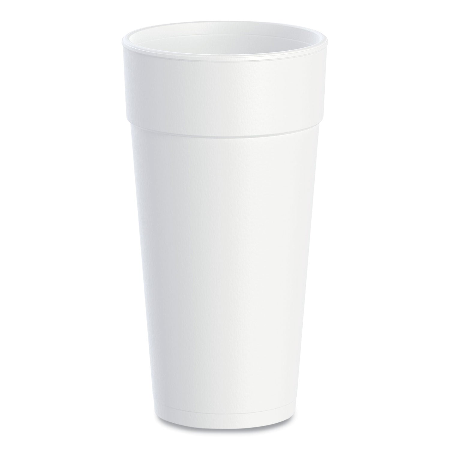 Foam Drink Cups, Hot/Cold, 24 oz, White, 25/Bag, 20 Bags/Carton -