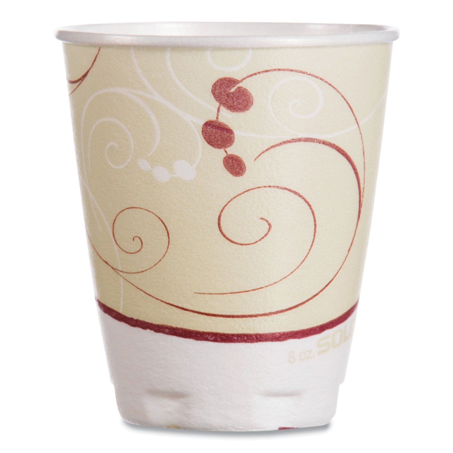 Trophy Plus Dual Temperature Insulated Cups in Symphony Design, 8 oz, Beige, 100/Pack -