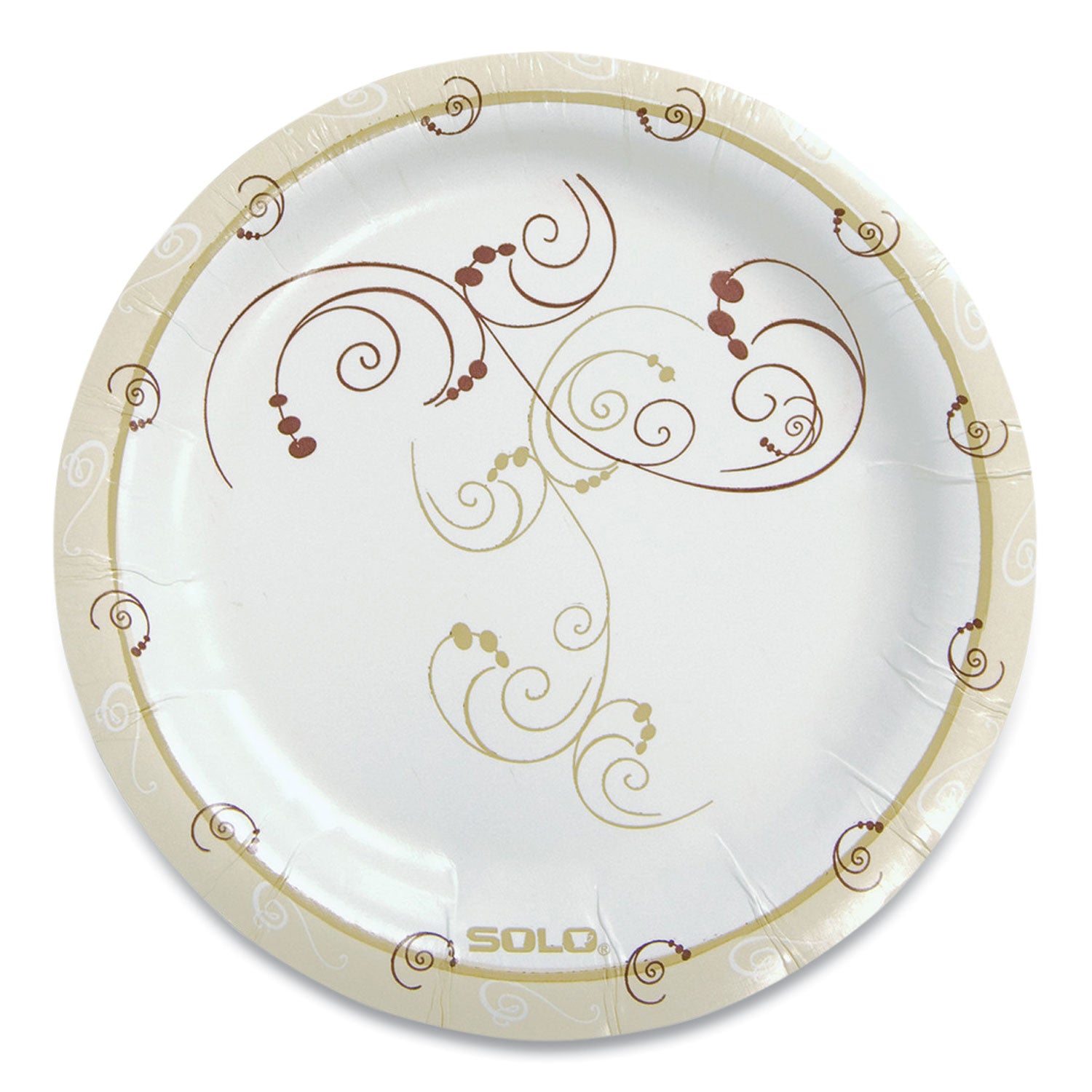 Symphony Paper Dinnerware, Mediumweight Plate, 6" dia, Tan, 125/Pack -