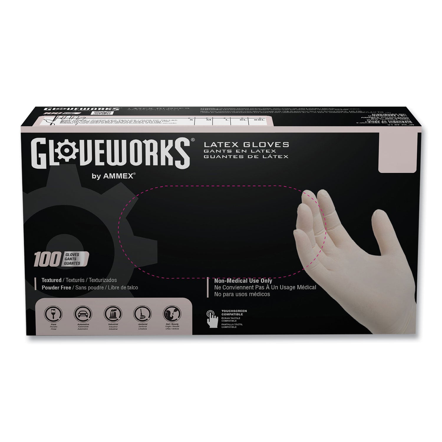 latex-disposable-gloves-powder-free-4-mil-large-ivory-100-gloves-box-10-boxes-carton_axctlf46100 - 2