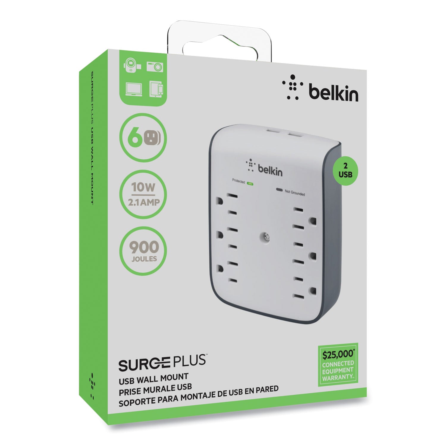 surgeplus-usb-wall-mount-charger-6-ac-outlets-2-usb-ports-900-j-white-black_blkbsv602tt - 2