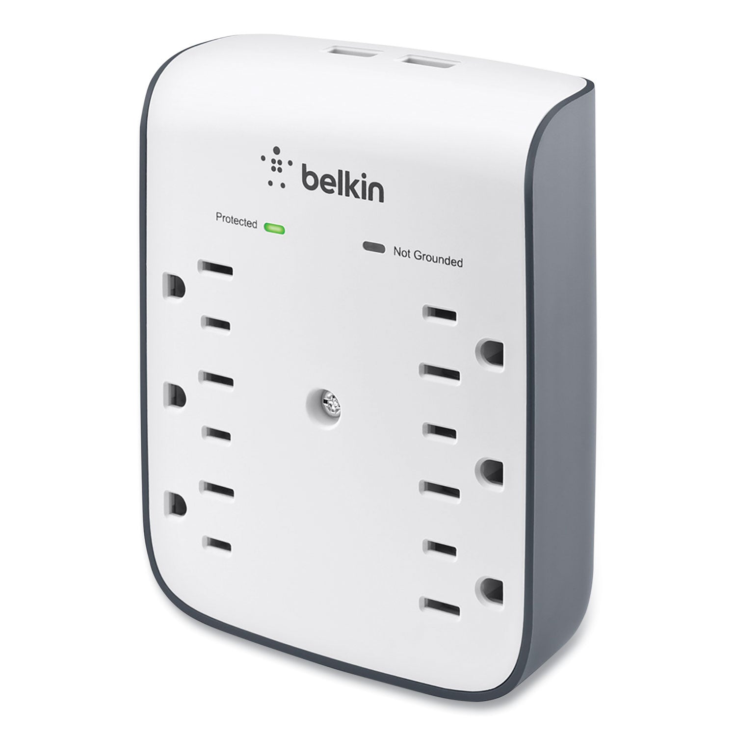 surgeplus-usb-wall-mount-charger-6-ac-outlets-2-usb-ports-900-j-white-black_blkbsv602tt - 1