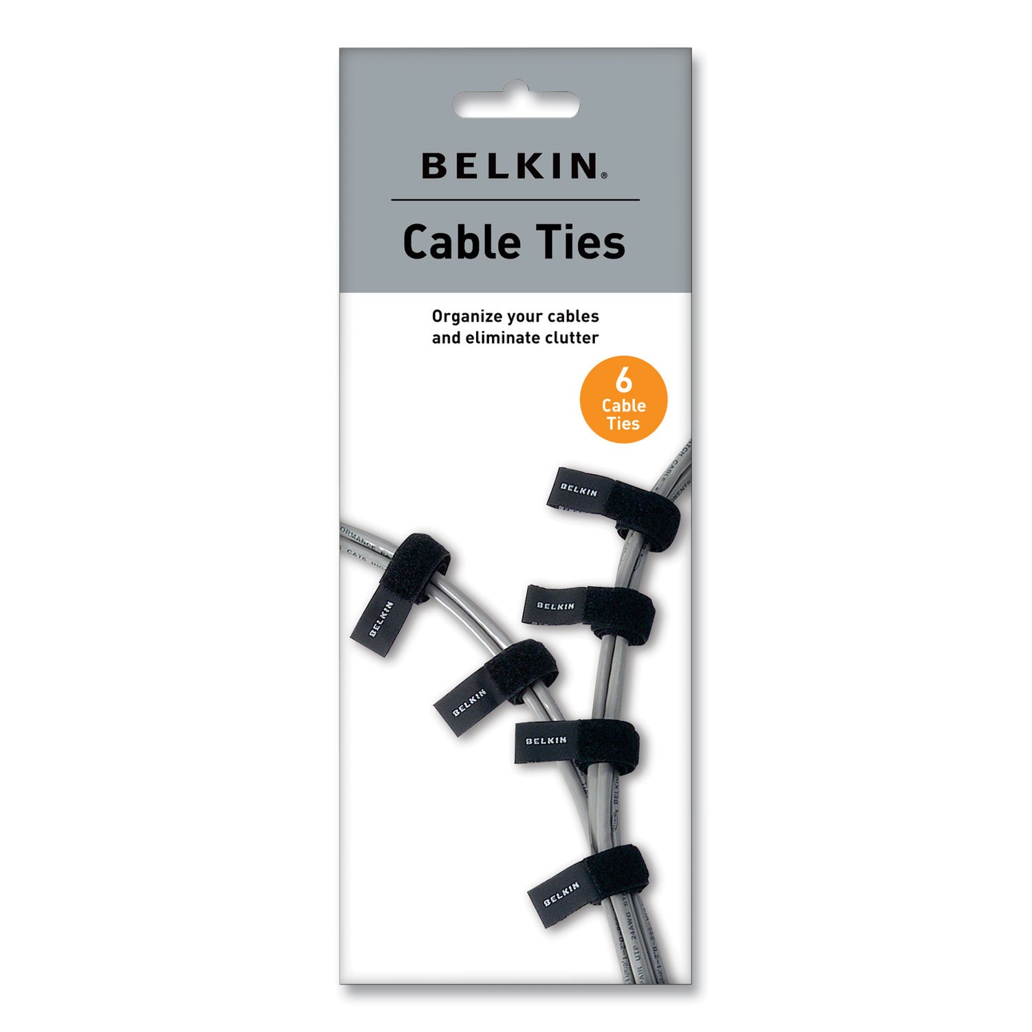 Multicolored Cable Ties, 6/Pack -