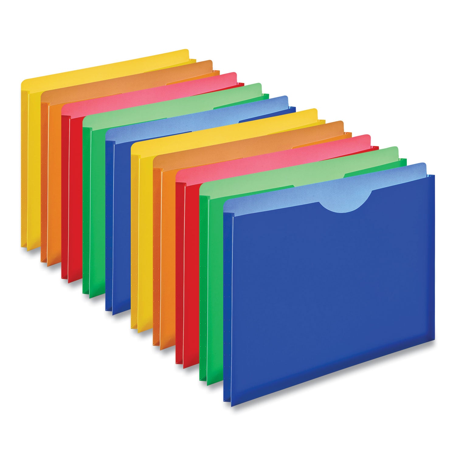 expanding-poly-file-jackets-1-section-straight-tab-letter-size-assorted-10-pack_unv50750 - 1