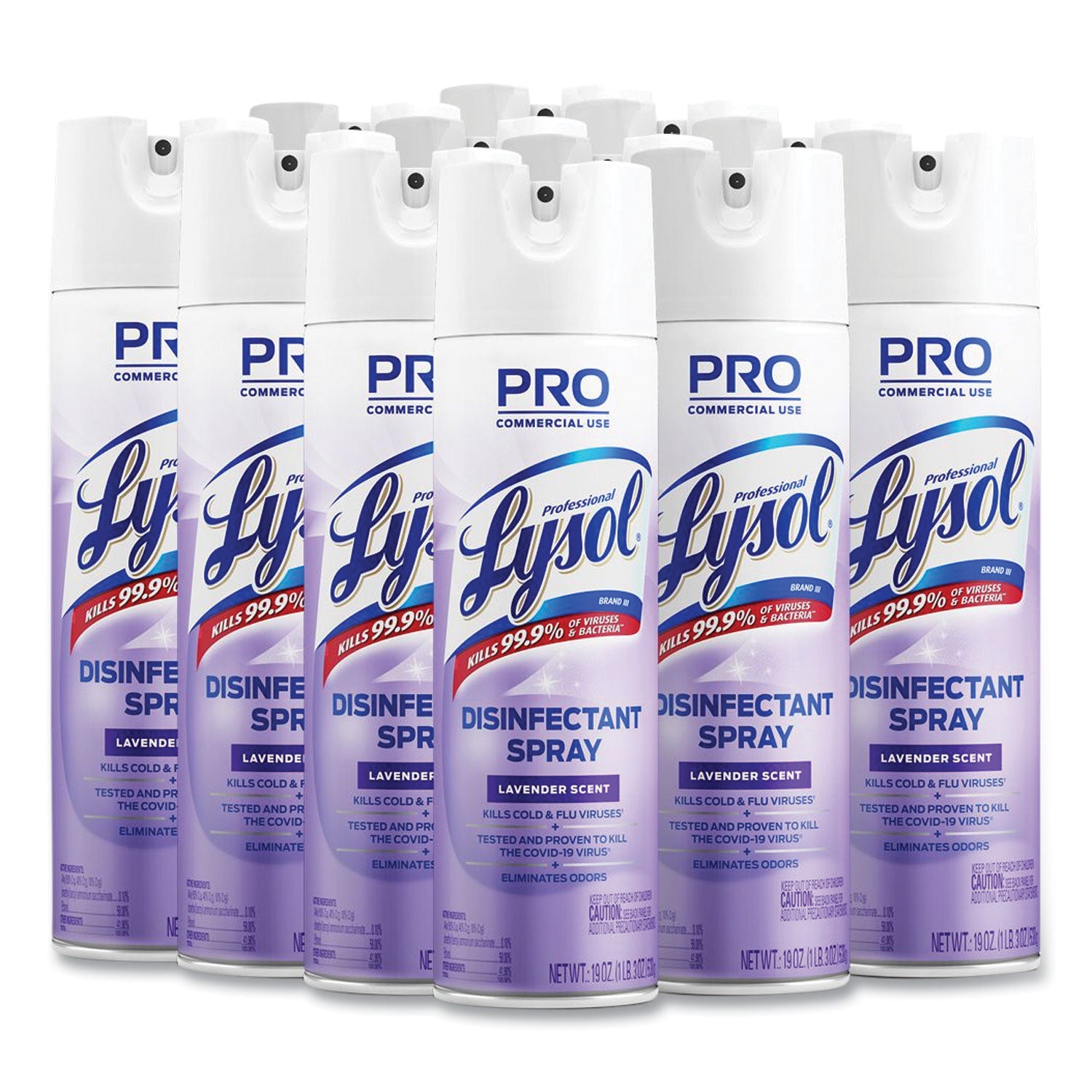 Disinfectant Spray, Lavender, 19 oz Aerosol Spray, 12/Carton -
