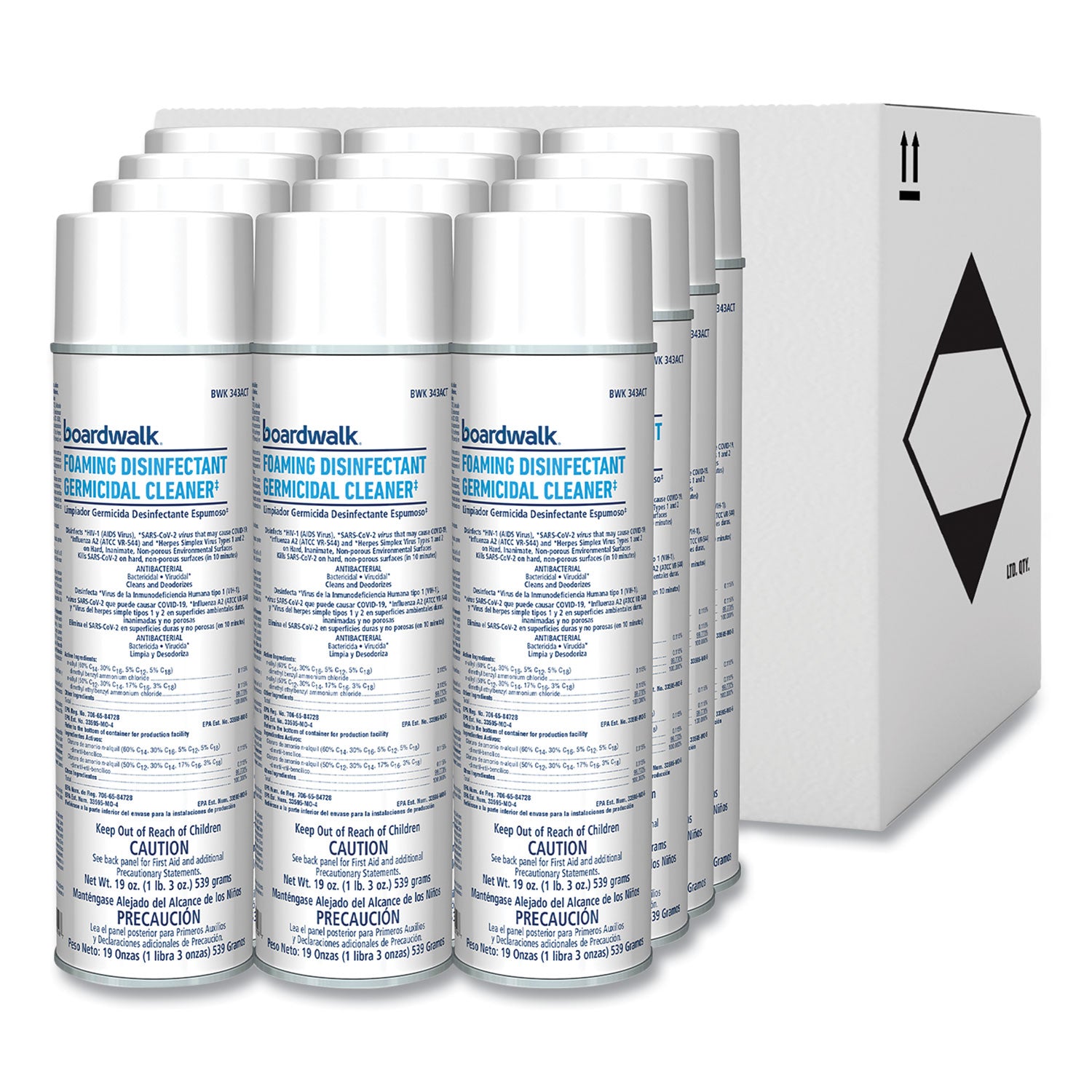 foaming-disinfectant-germicidal-cleaner-flowery-scent-19-oz-aerosol-can-12-carton_bwk343act - 1