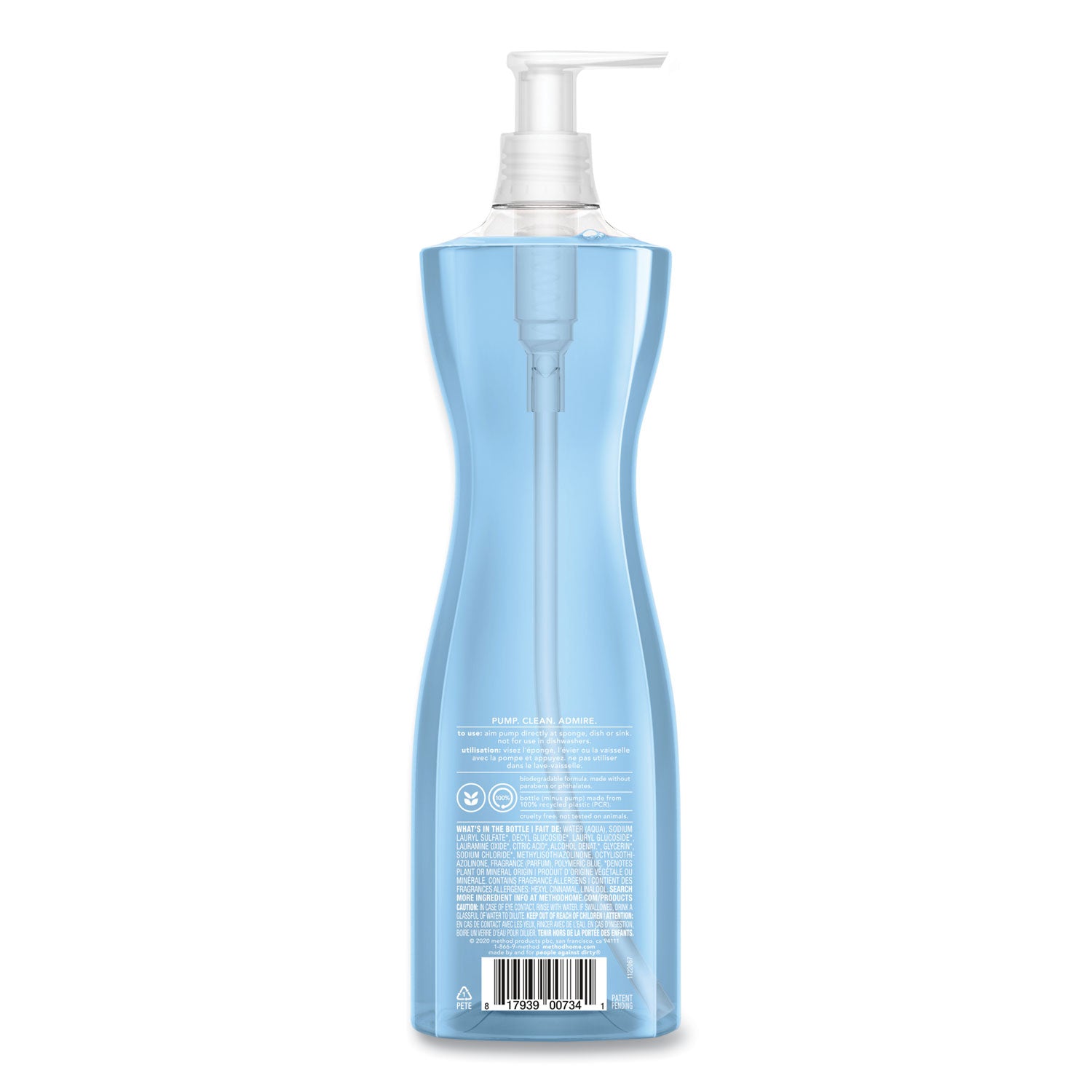 dish-soap-pump-hour-glass-bottle-shape-sea-minerals-scent-18-oz-pump-bottle-6-carton_mth318972 - 2