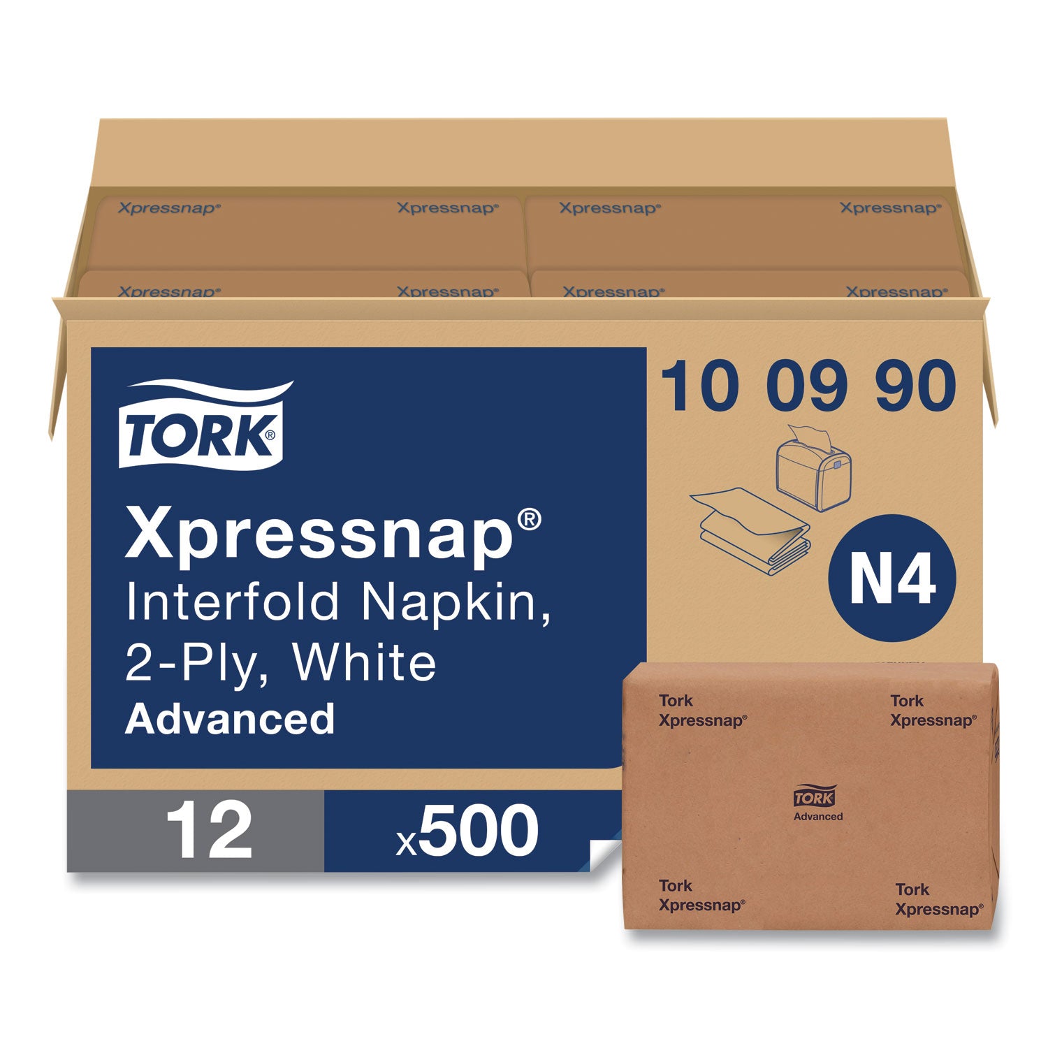 xpressnap-interfold-dispenser-napkins-2-ply-65-x-85-white-500-pack-12-packs-carton_trk100990 - 2
