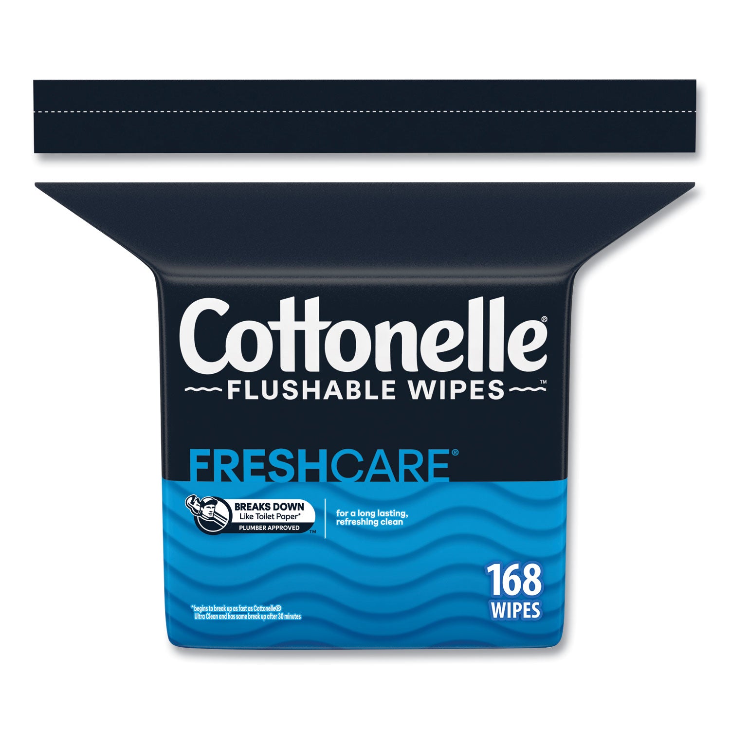 fresh-care-flushable-cleansing-cloths-1-ply-5-x-725-white-168-pack-8-packs-carton_kcc10358ct - 2