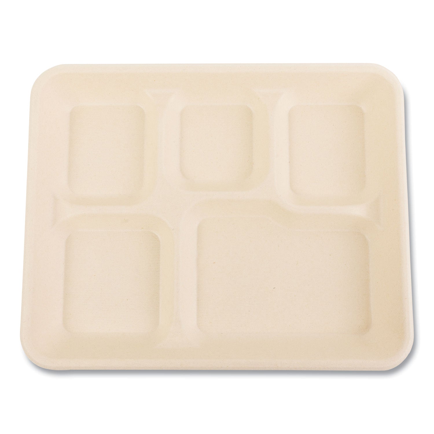 bagasse-pfas-free-food-tray-5-compartment-826-x-098-x-109-tan-bamboo-sugarcane-500-carton_bwktray128npfa - 1