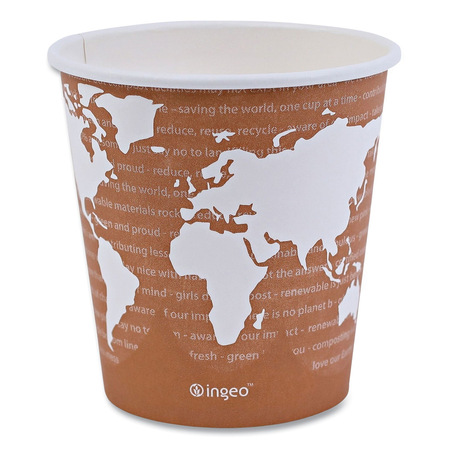 World Art Renewable and Compostable Hot Cups, 10 oz, 50/Pack, 20 Packs/Carton -