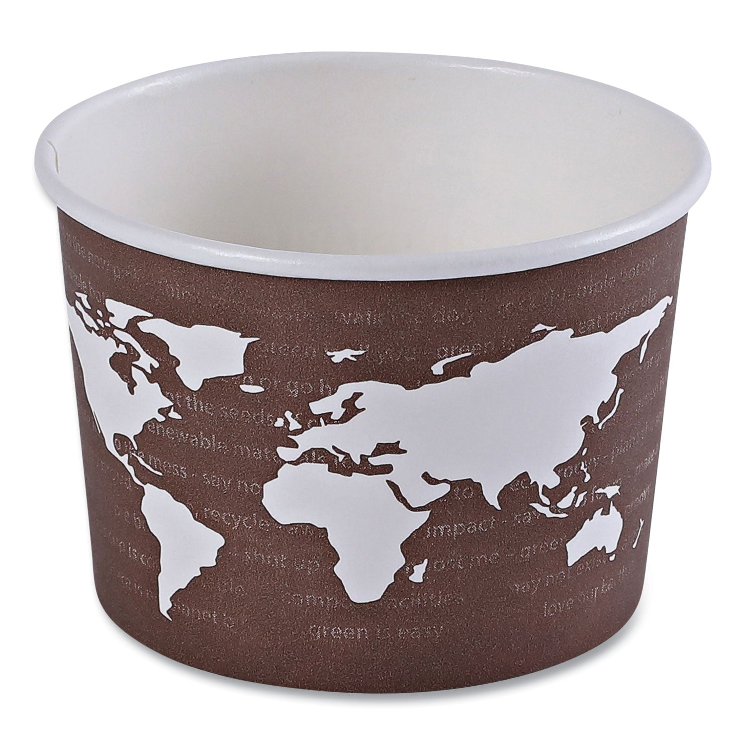 World Art Renewable and Compostable Food Container, 8 oz, 3.04 Diameter x 2.3 h, Brown, Paper, 50/Pack, 20 Packs/Carton -