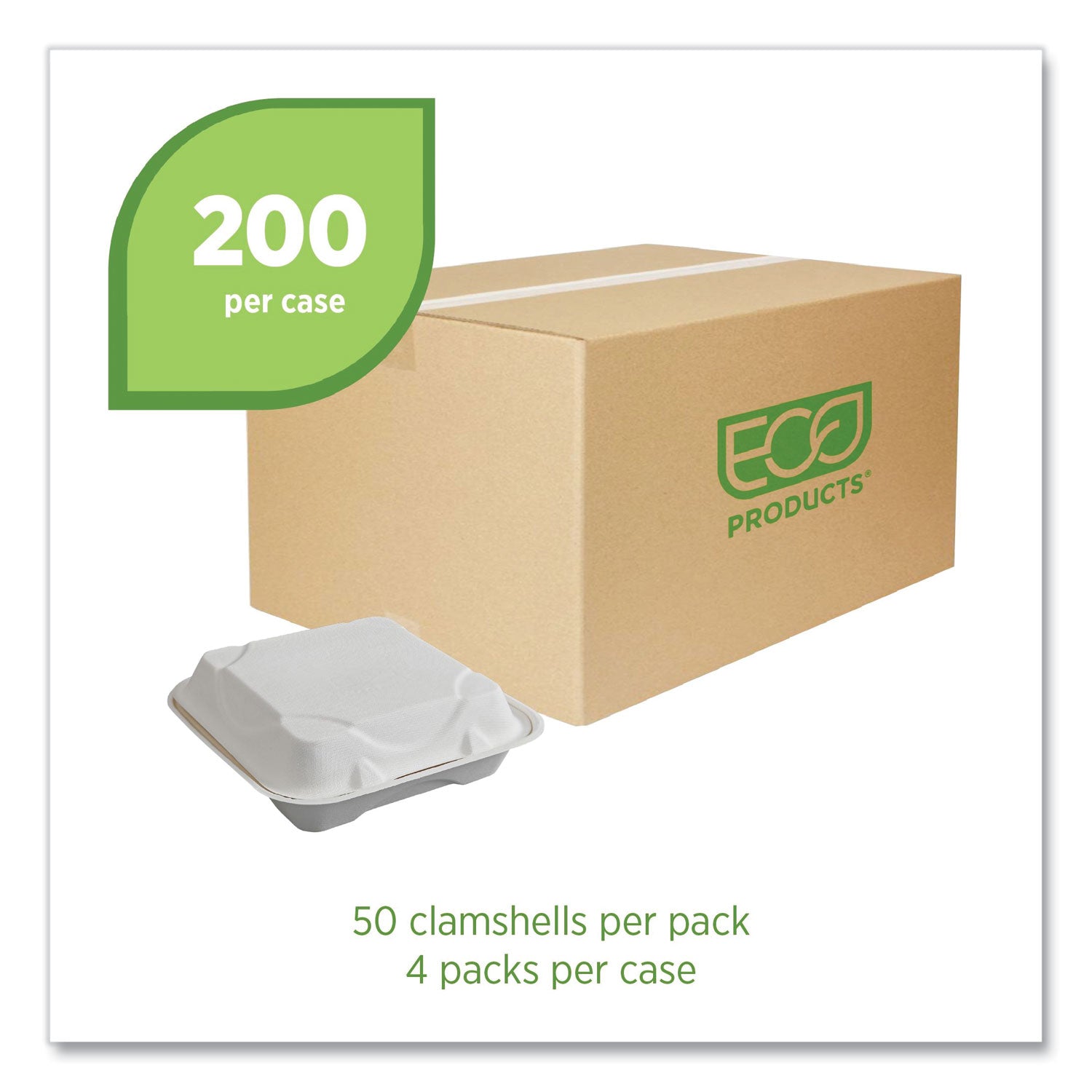 vanguard-renewable-and-compostable-sugarcane-clamshells-1-compartment-9-x-9-x-3-white-200-carton_ecoephc91nfa - 2