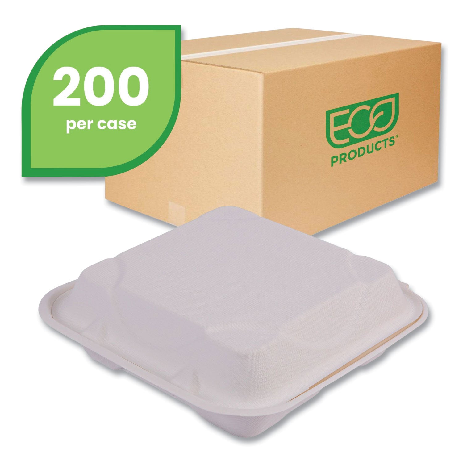 vanguard-renewable-and-compostable-sugarcane-clamshells-3-compartment-9-x-9-x-3-white-200-carton_ecoephc93nfa - 2