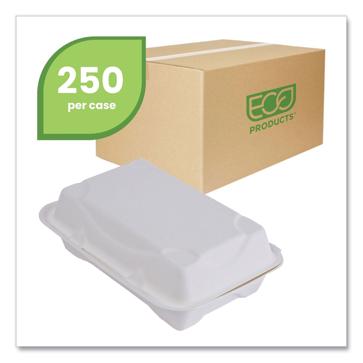 vanguard-renewable-and-compostable-sugarcane-clamshells-1-compartment-9-x-6-x-3-white-250-carton_ecoephc96nfa - 2