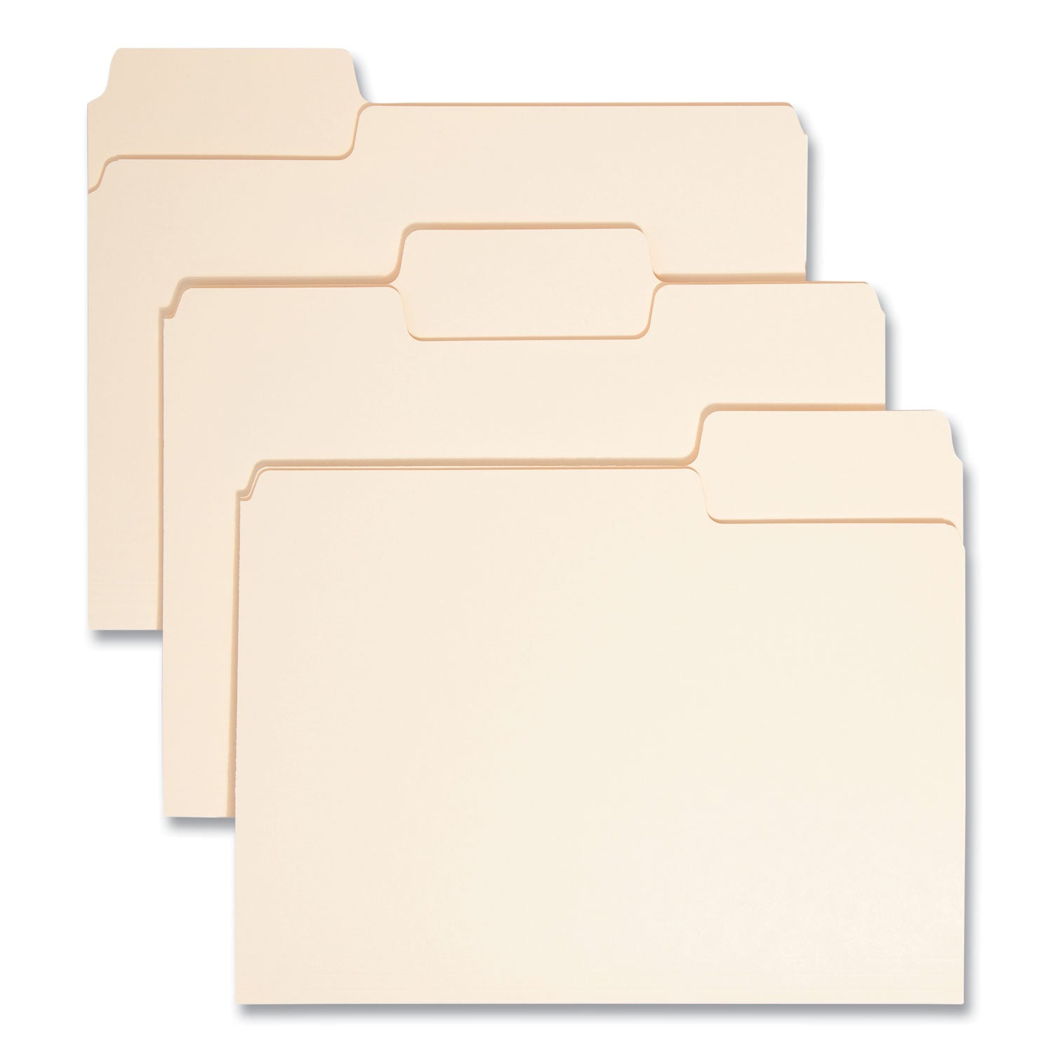 SuperTab Top Tab File Folders, 1/3-Cut Tabs: Assorted, Letter Size, 0.75" Expansion, 14-pt Manila, 50/Box -