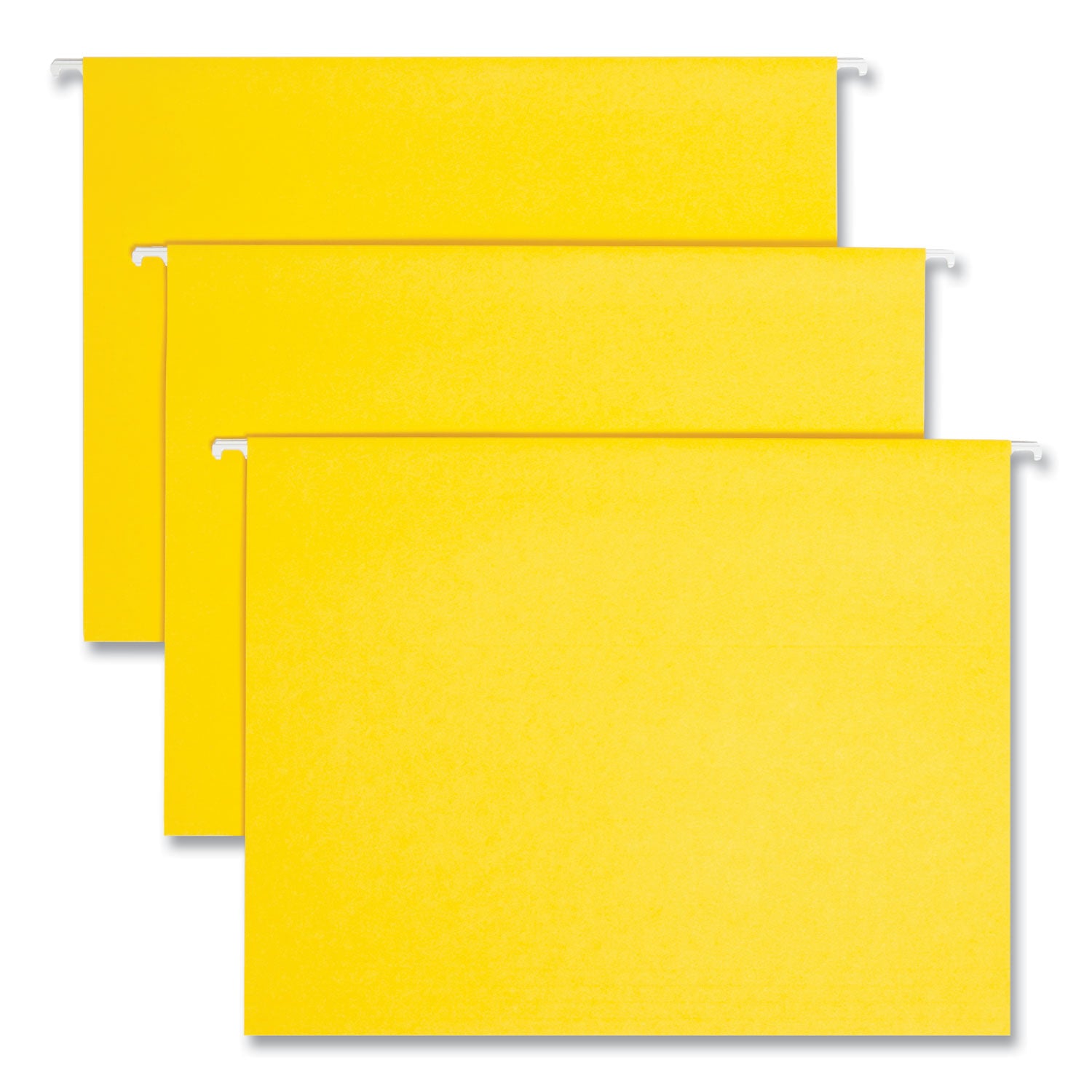 Colored Hanging File Folders with 1/5 Cut Tabs, Letter Size, 1/5-Cut Tabs, Yellow, 25/Box -