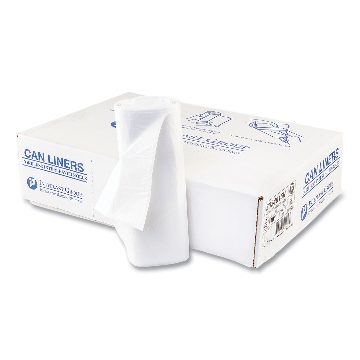 high-density-commercial-can-liners-33-gal-16-mic-33-x-40-clear-25-bags-roll-10-interleaved-rolls-carton_ibss334016n - 1