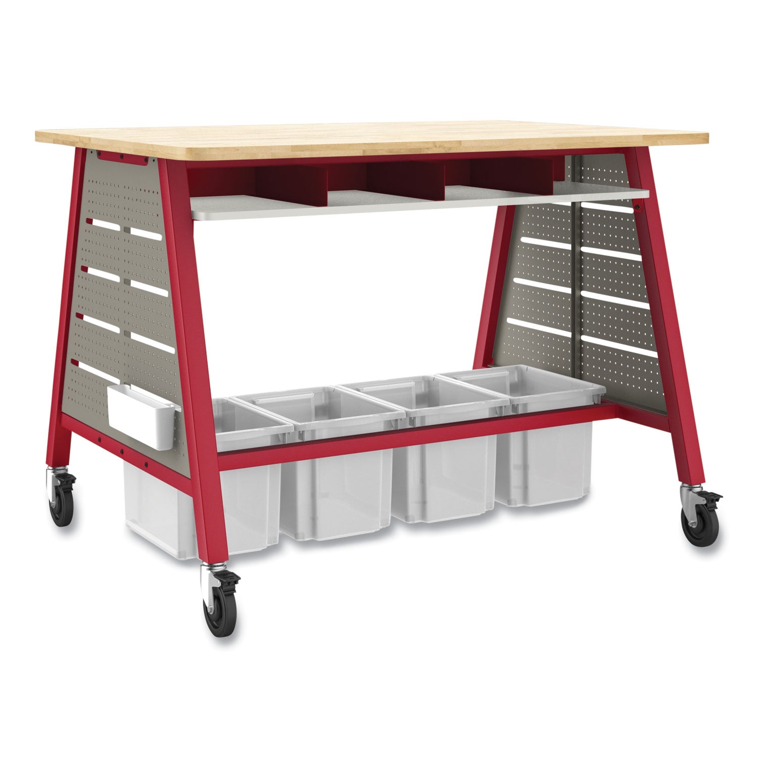 flagship-storage-bins-1-section-1275-x-16-x-12-translucent-white_honhfmbin12 - 2