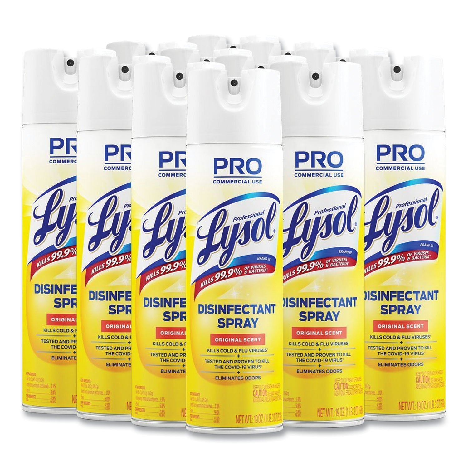 Disinfectant Spray, Original Scent, 19 oz Aerosol Spray, 12/Carton -