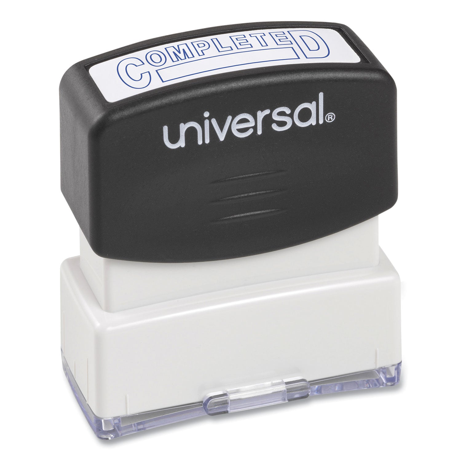 Message Stamp, COMPLETED, Pre-Inked One-Color, Blue Ink -