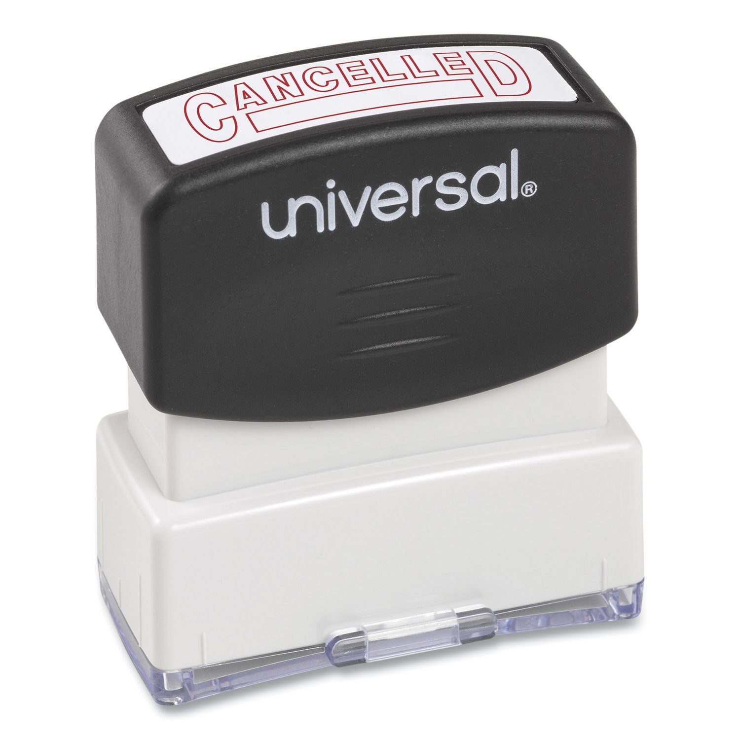 Message Stamp, CANCELLED, Pre-Inked One-Color, Red -
