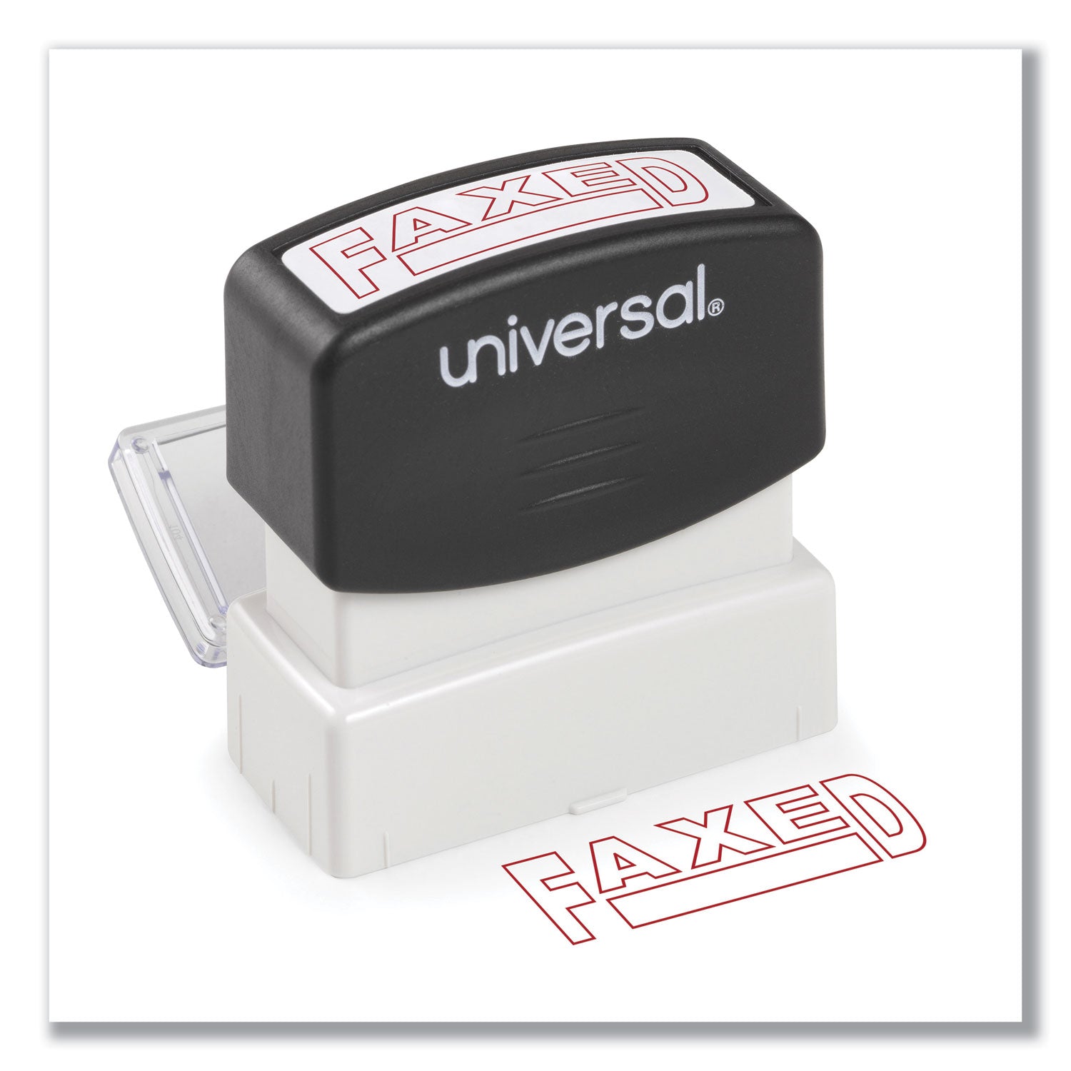 Message Stamp, FAXED, Pre-Inked One-Color, Red -