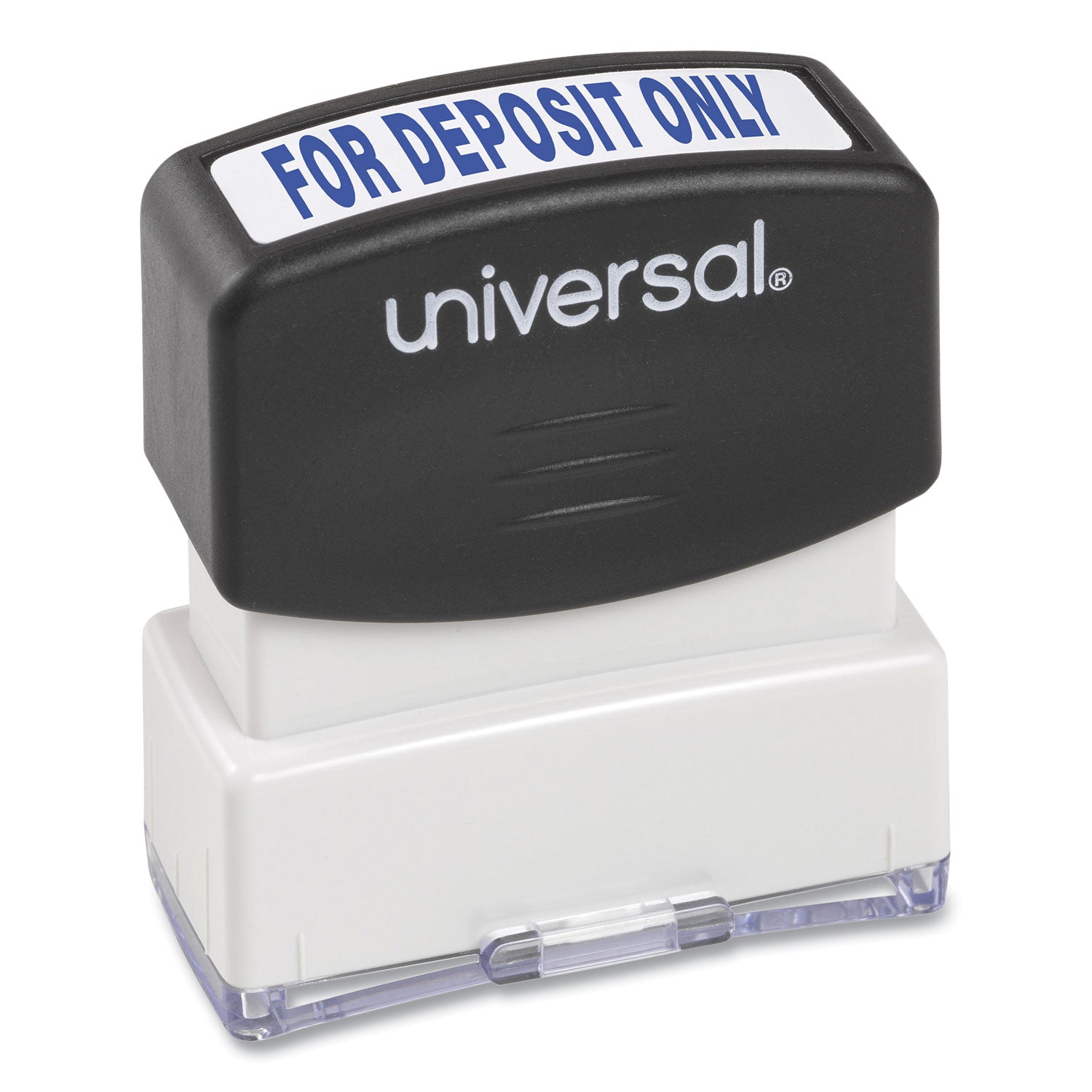 Message Stamp, for DEPOSIT ONLY, Pre-Inked One-Color, Blue -