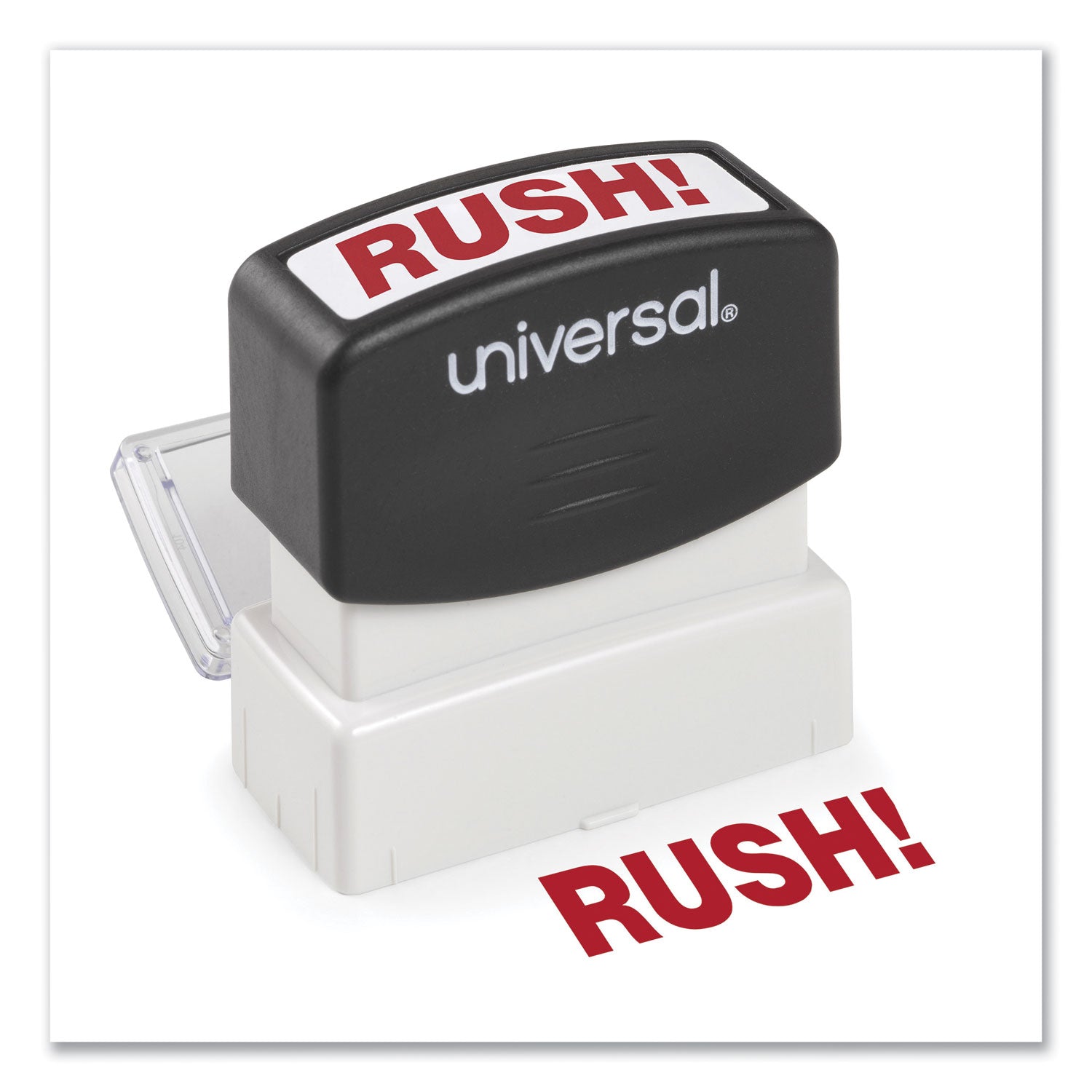 Message Stamp, RUSH, Pre-Inked One-Color, Red -