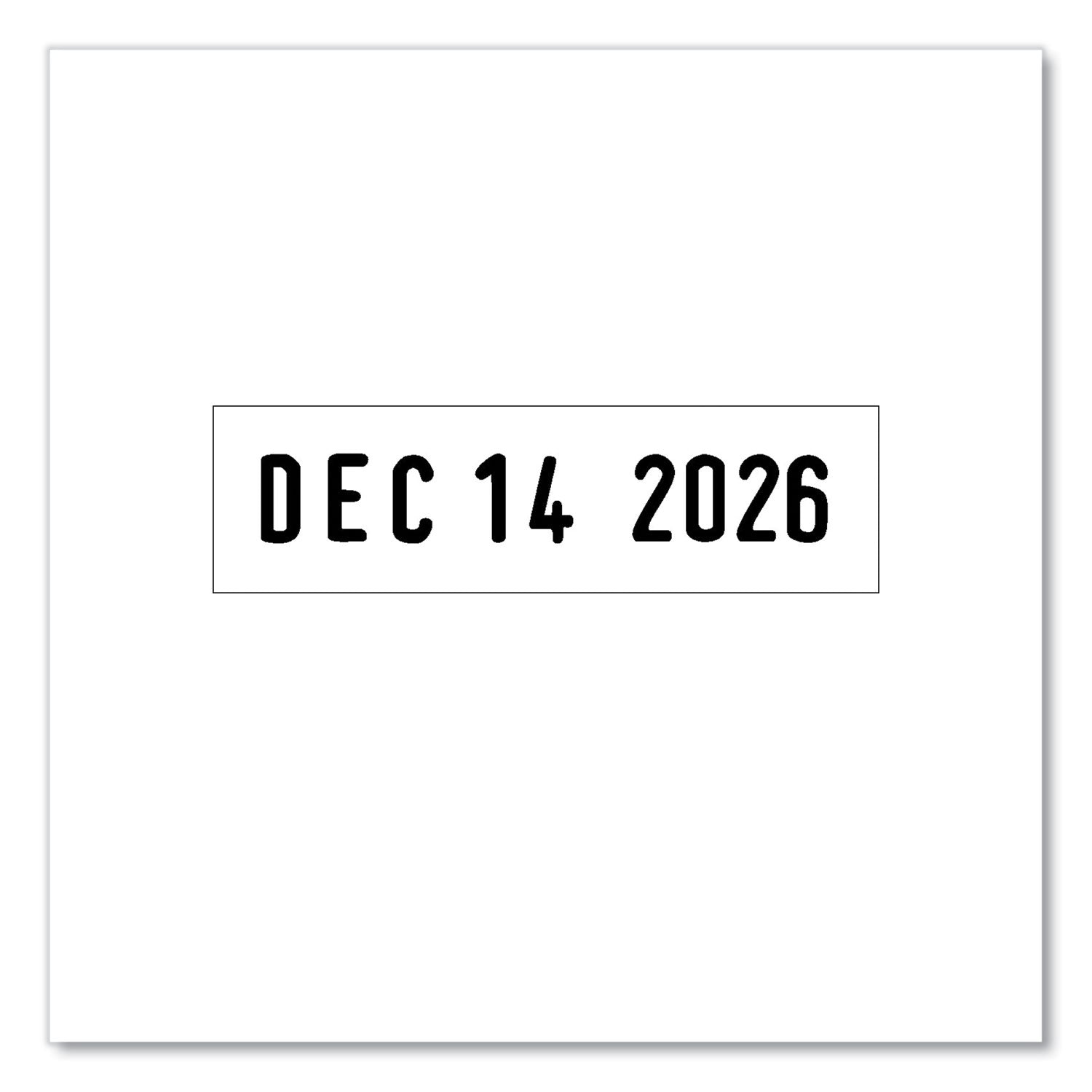 Printy Economy Date Stamp, Self-Inking, 1.63" x 0.38", Black -