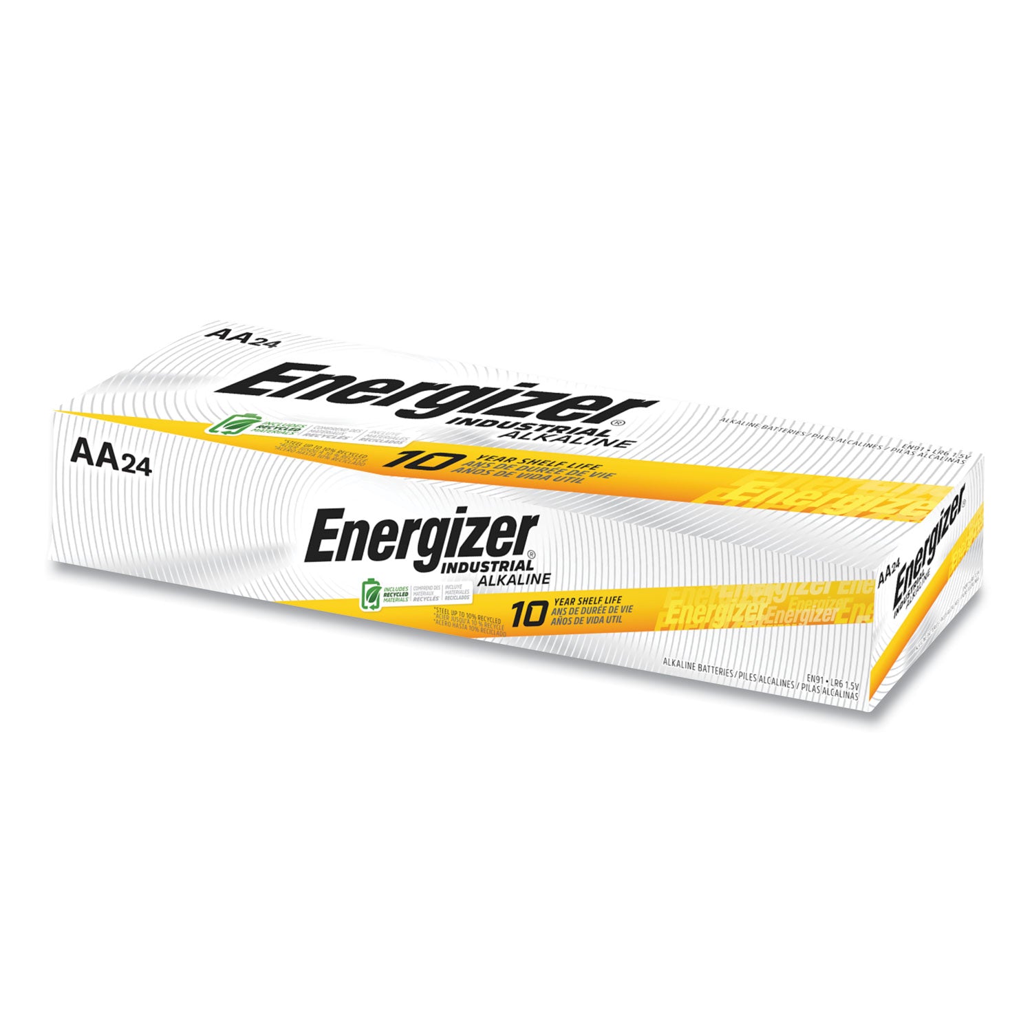 Industrial Alkaline AA Batteries, 1.5 V, 24/Box -