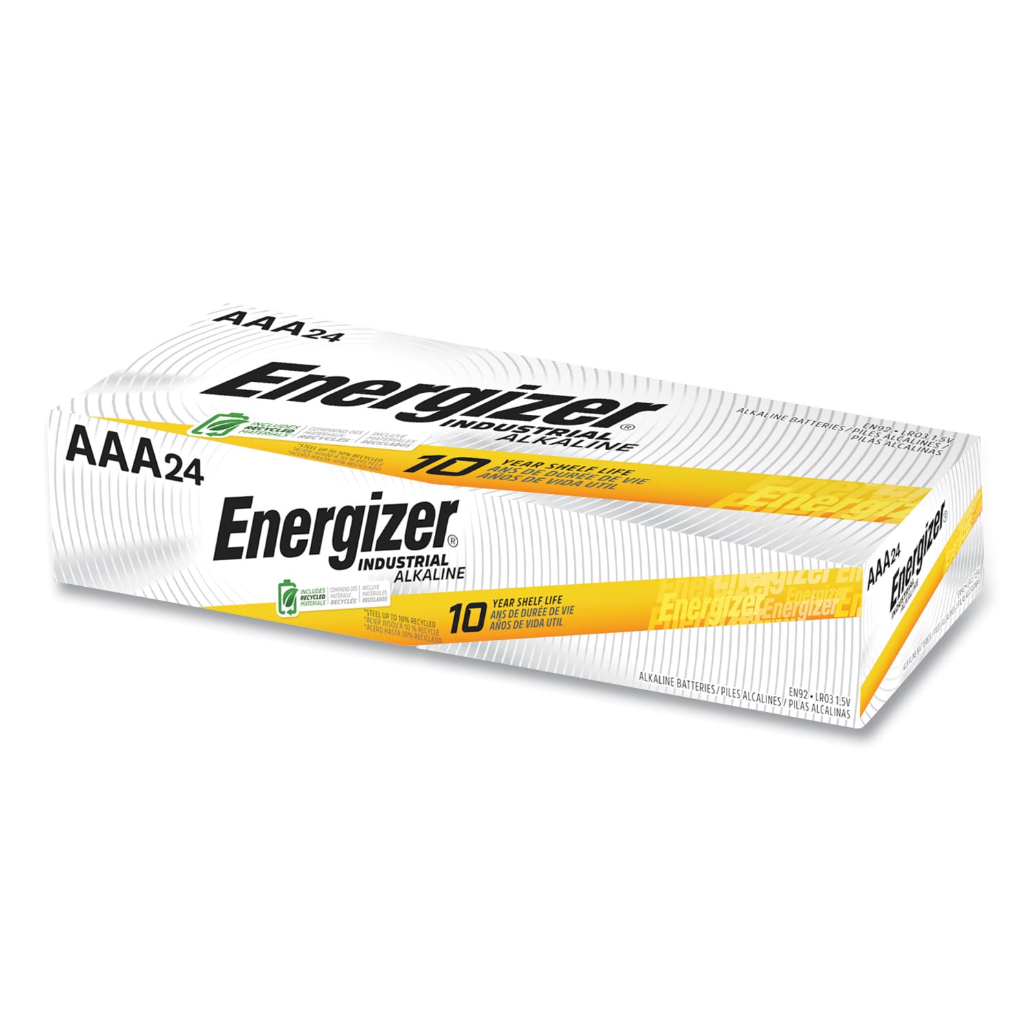 Industrial Alkaline AAA Batteries, 1.5 V, 24/Box - 1