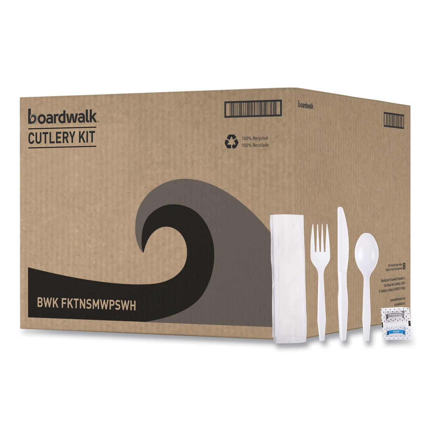 six-piece-cutlery-kit-condiment-fork-knife-napkin-teaspoon-white-250-carton_bwkfktnsmwpswh - 2
