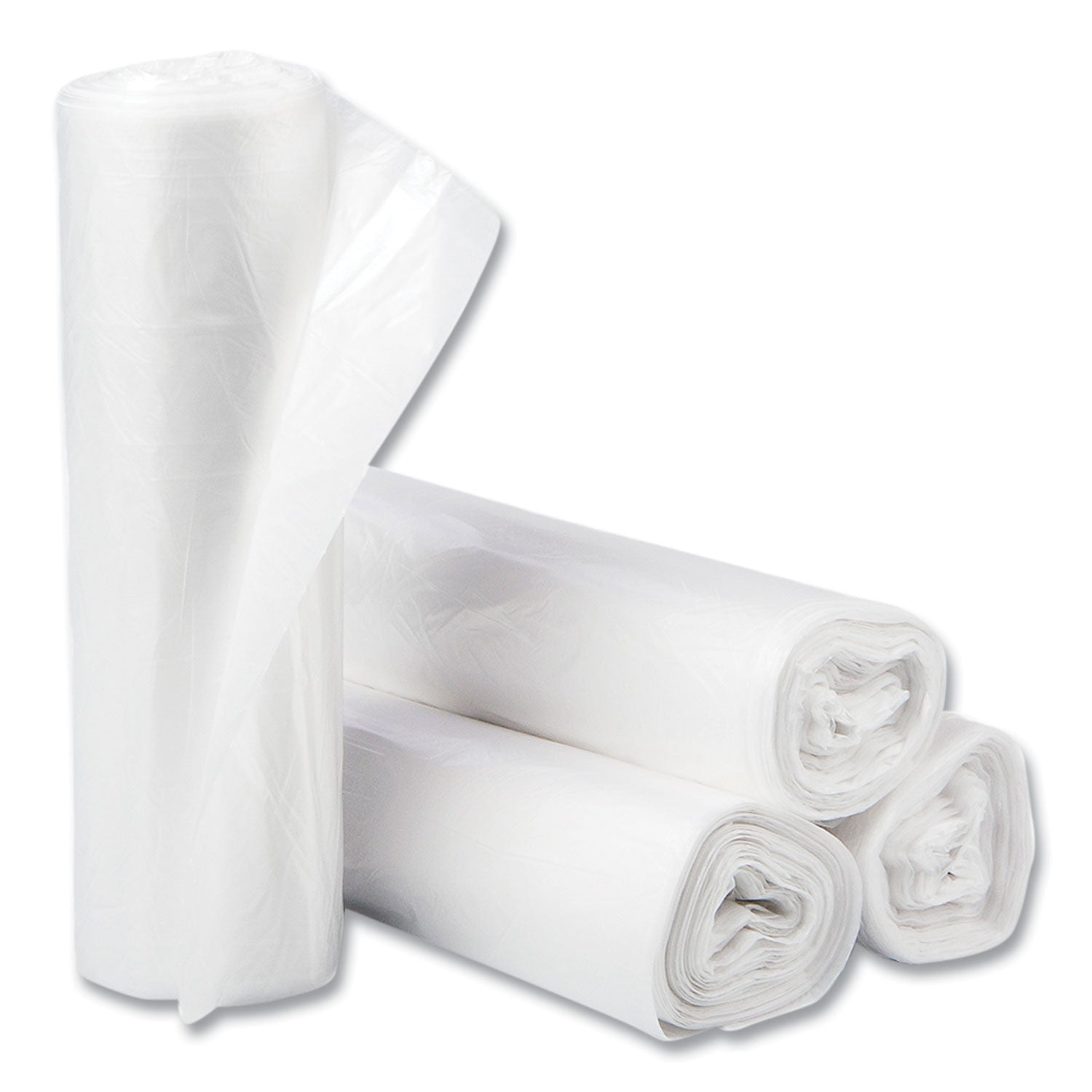 high-density-commercial-can-liners-30-gal-10-mic-30-x-37-clear-25-bags-roll-20-interleaved-rolls-carton_ibss303710n - 1