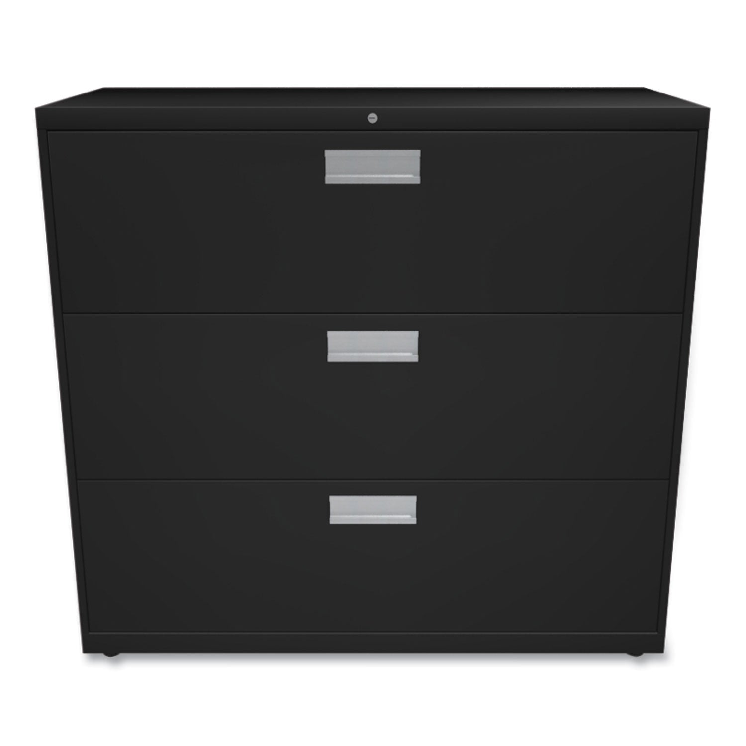 Brigade 600 Series Lateral File, 3 Legal/Letter-Size File Drawers, Black, 42" x 18" x 39.13 -