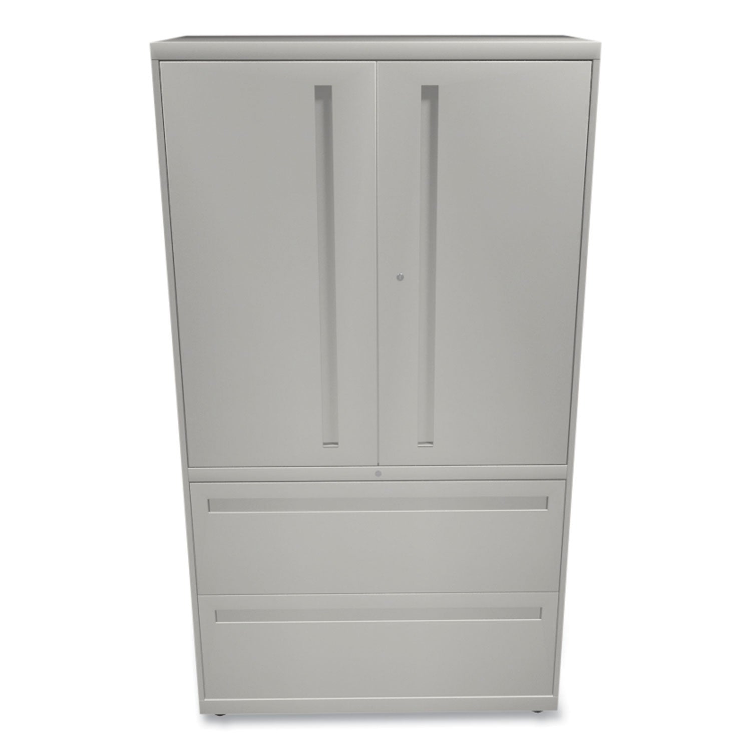 Brigade 700 Series Lateral File, Three-Shelf Enclosed Storage, 2 Legal/Letter-Size File Drawers, Gray, 36" x 18" x 64.25 -