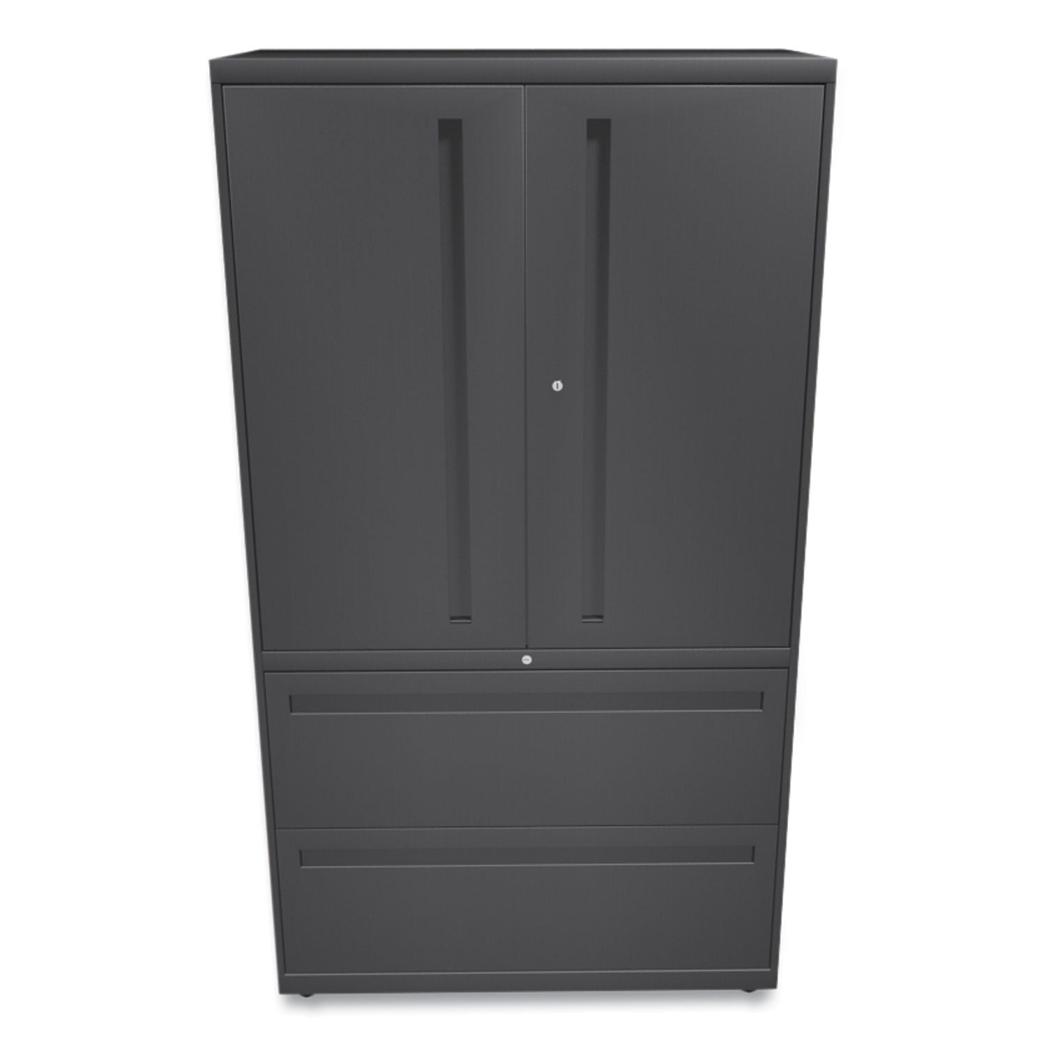 Brigade 700 Series Lateral File, Three-Shelf Enclosed Storage, 2 Legal/Letter-Size File Drawers, Charcoal, 36" x 18" x 64.25 -