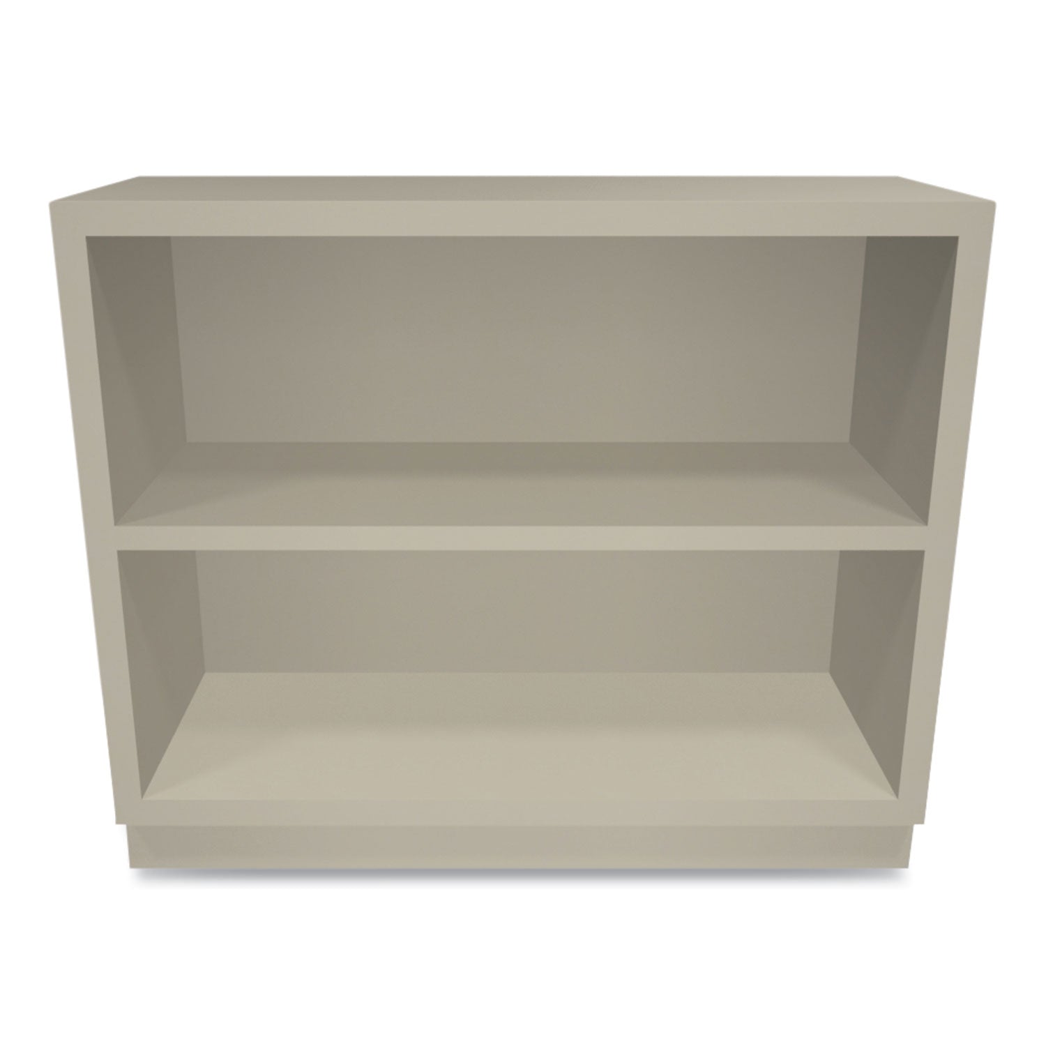 Metal Bookcase, Two-Shelf, 34.5w x 12.63d x 29h, Putty -