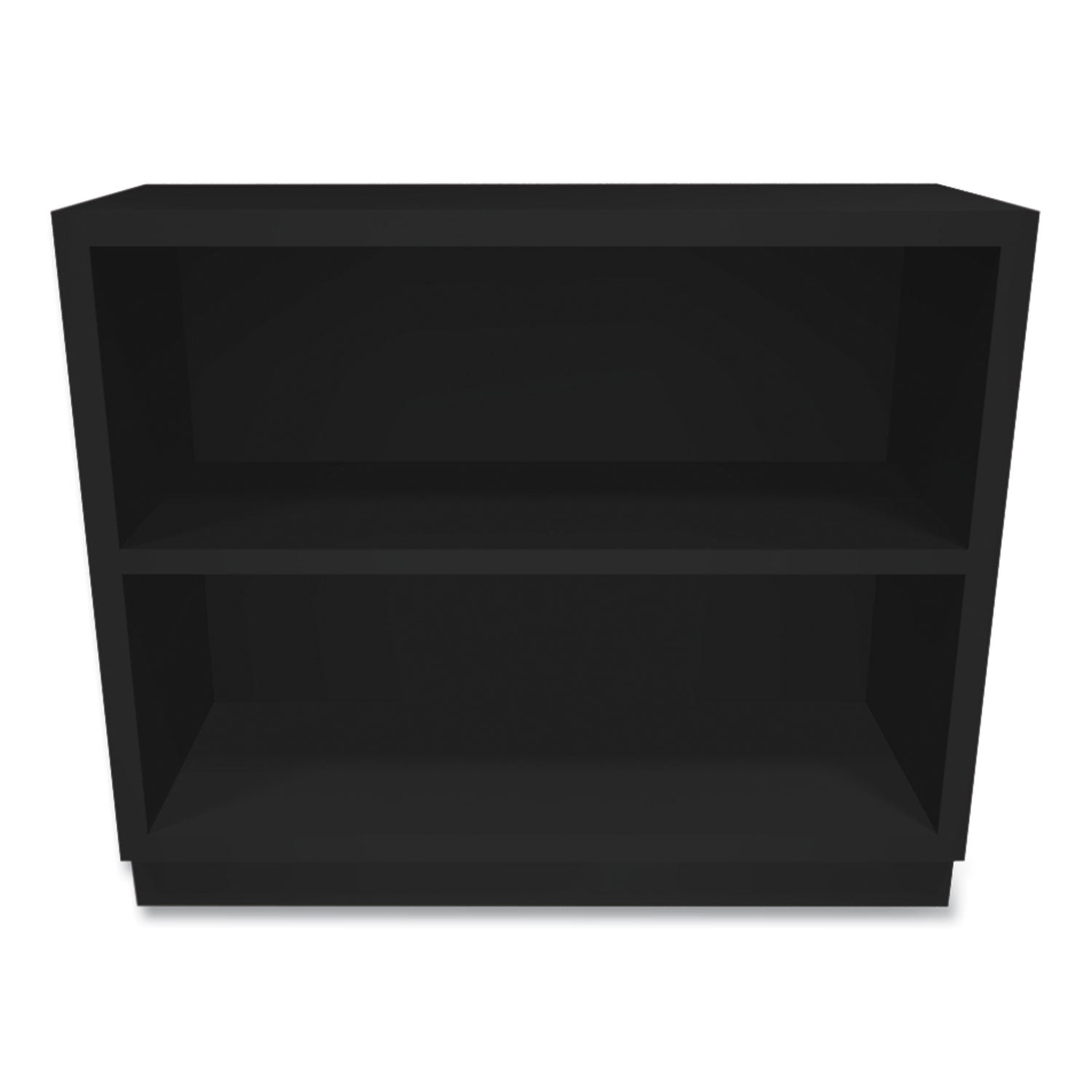 Metal Bookcase, Two-Shelf, 34.5w x 12.63d x 29h, Black -