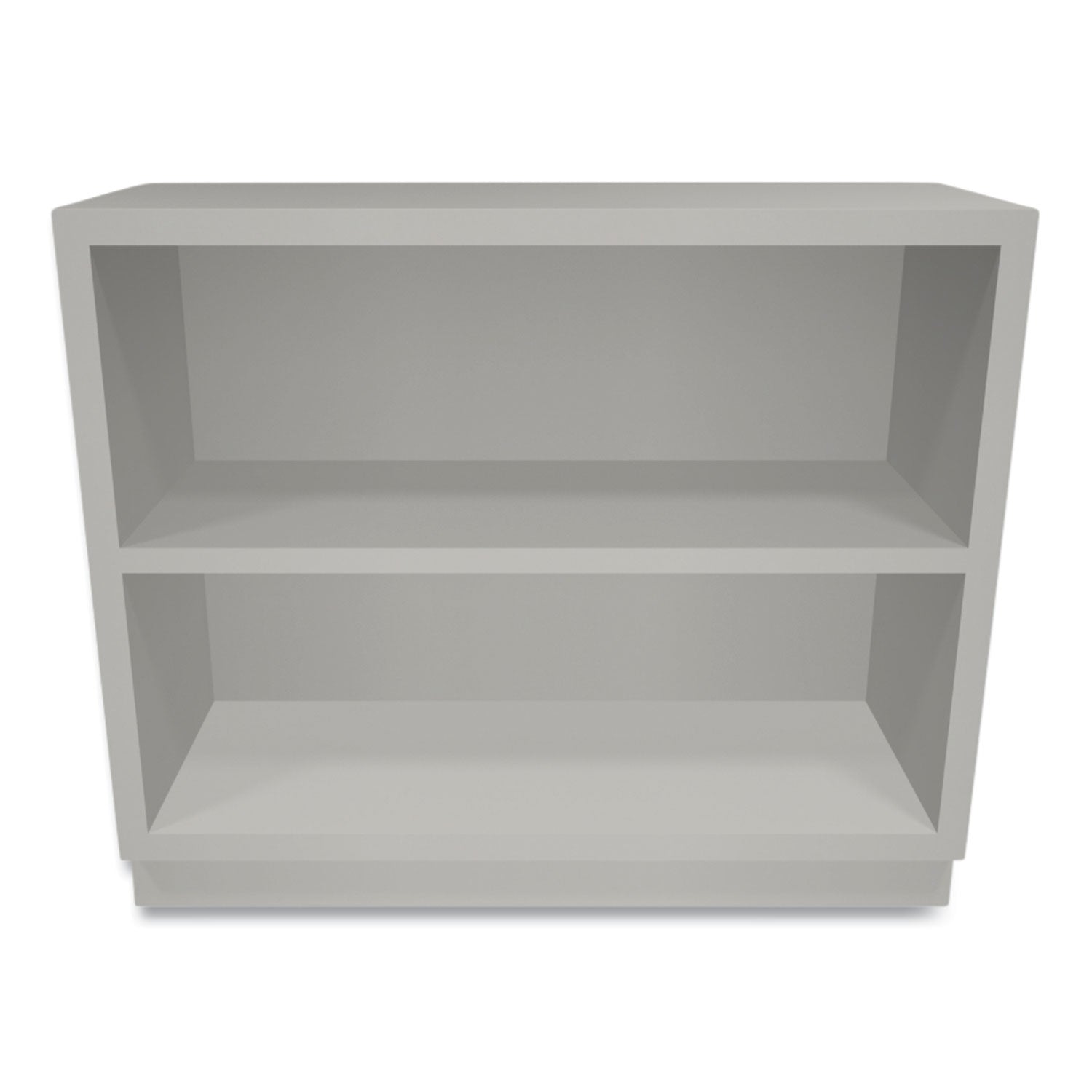 Metal Bookcase, Two-Shelf, 34.5w x 12.63d x 29h, Light Gray -