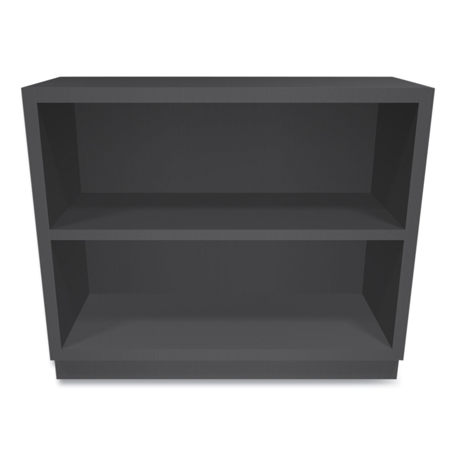 Metal Bookcase, Two-Shelf, 34.5w x 12.63d x 29h, Charcoal -