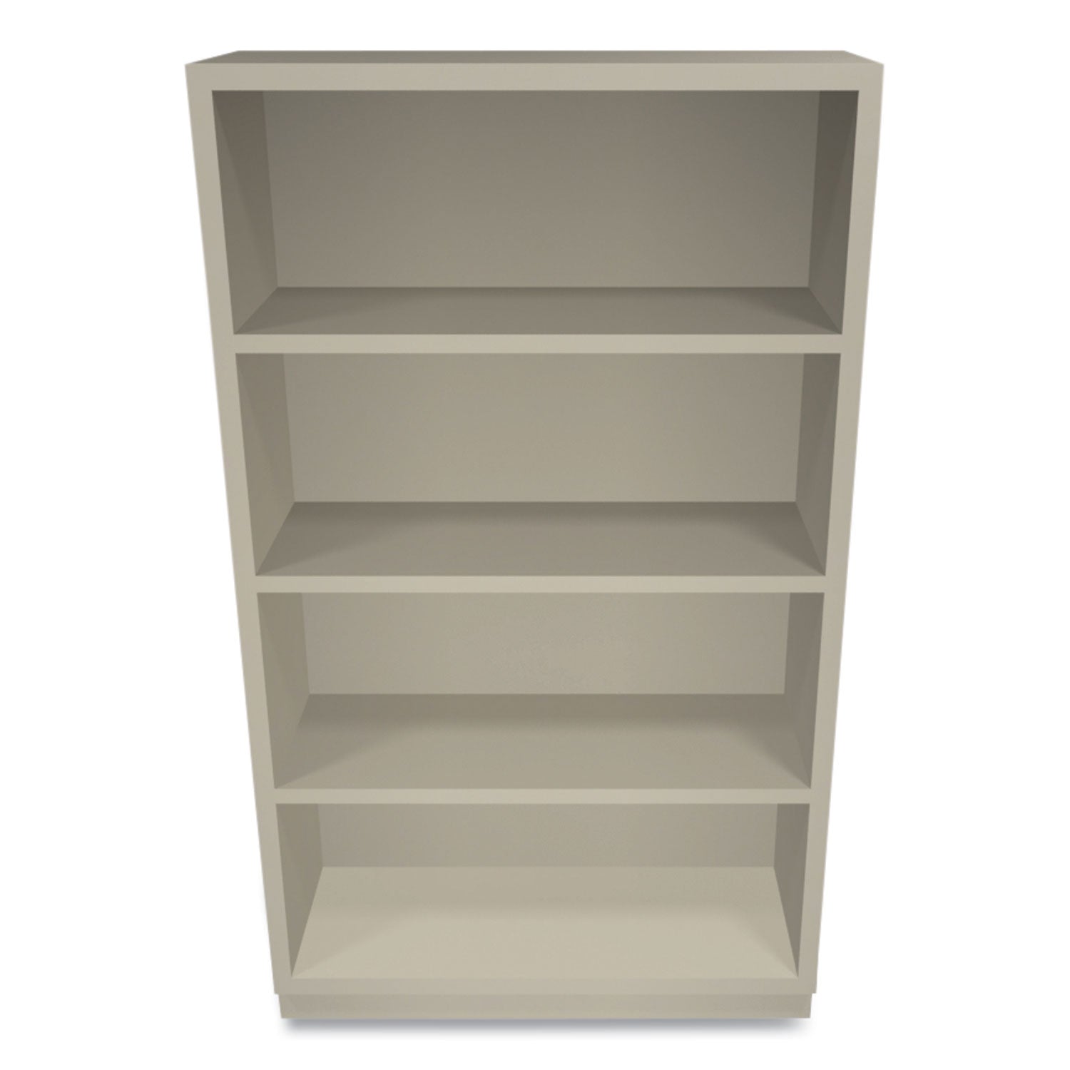 Metal Bookcase, Four-Shelf, 34.5w x 12.63d x 59h, Putty -