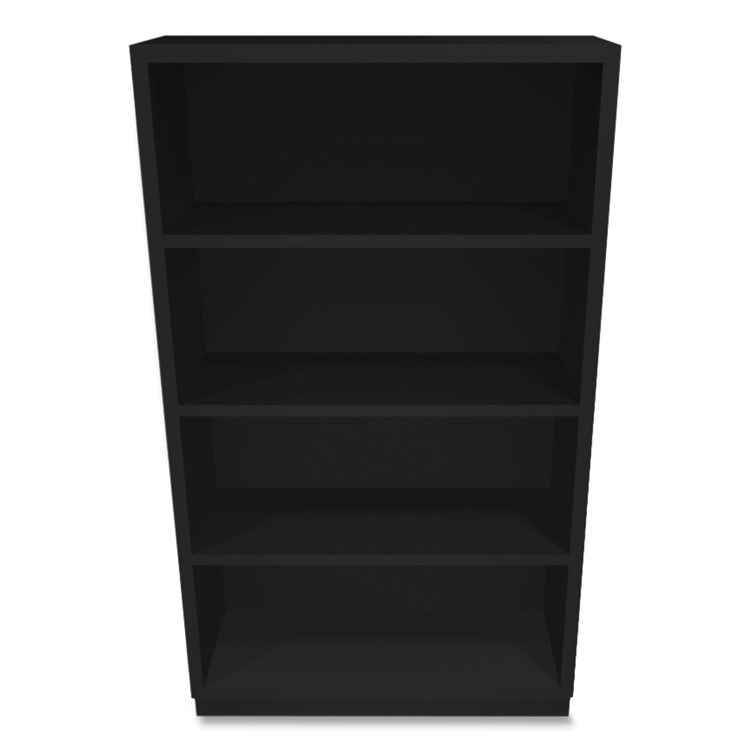 Metal Bookcase, Four-Shelf, 34.5w x 12.63d x 59h, Black -