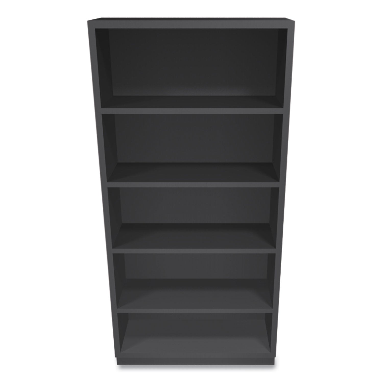 Metal Bookcase, Five-Shelf, 34.5w x 12.63d x 71h, Charcoal -