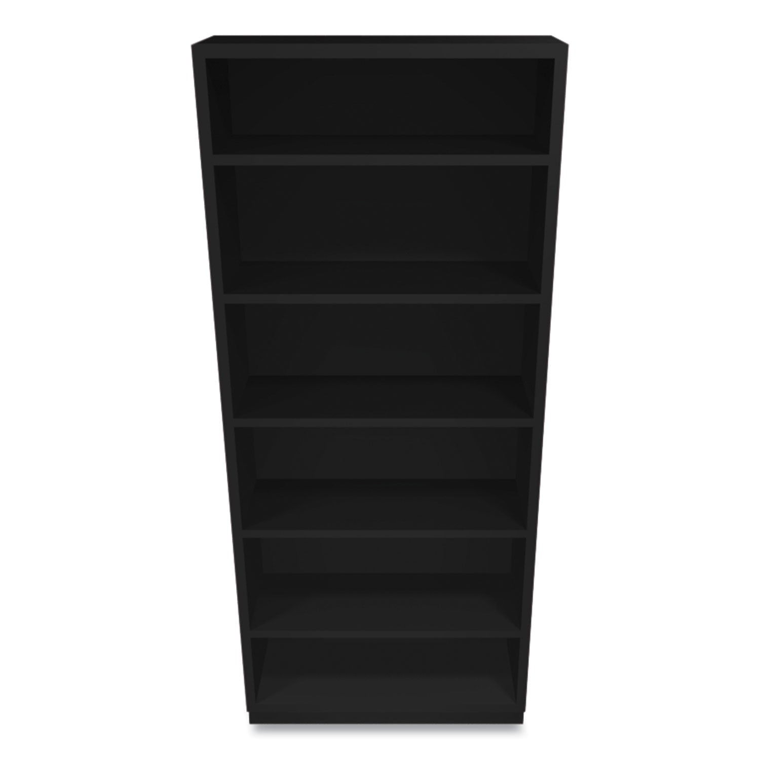 Metal Bookcase, Six-Shelf, 34.5w x 12.63d x 81.13h, Black -