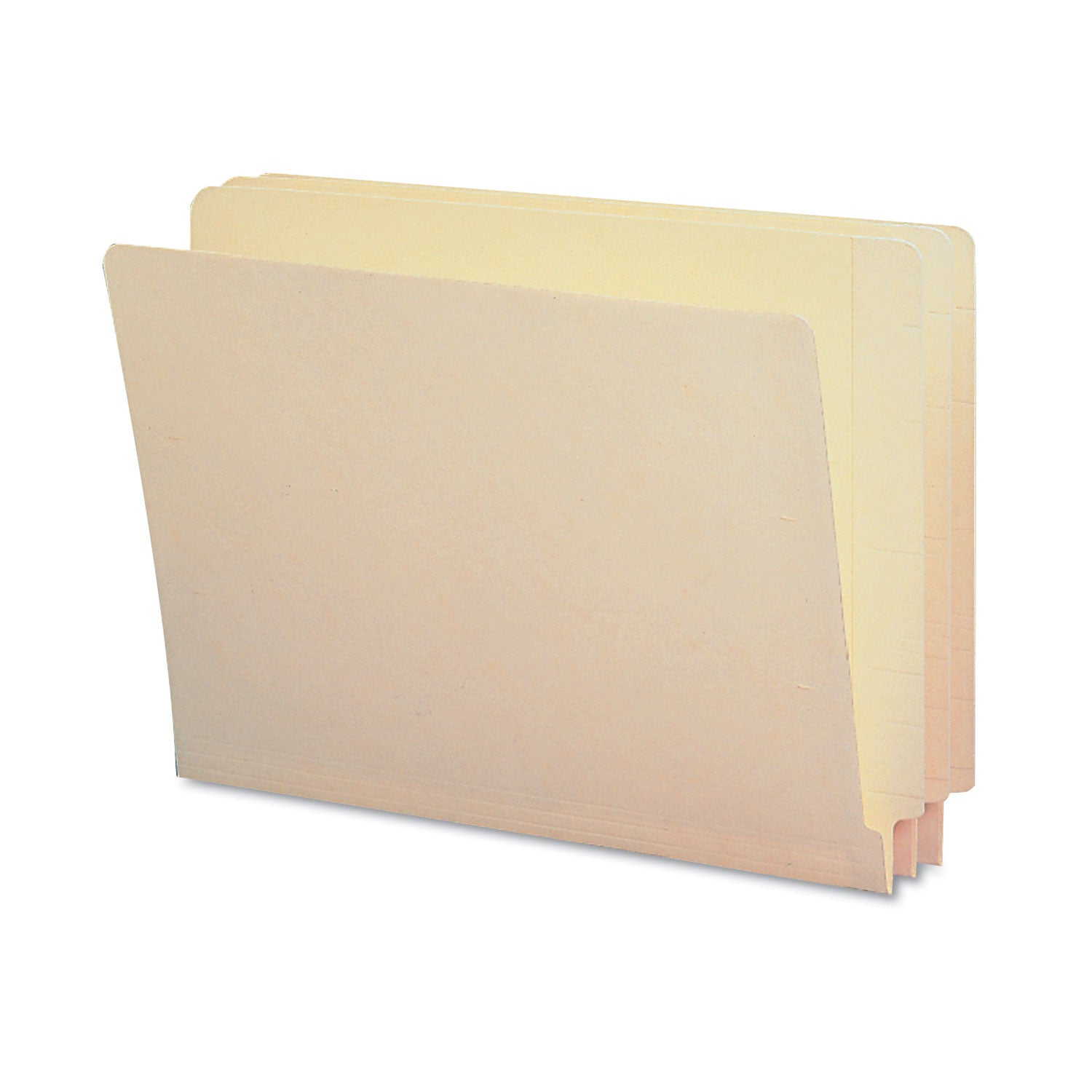 End Tab Folders with Antimicrobial Product Protection, Straight Tabs, Letter Size, 0.75" Expansion, Manila, 100/Box -