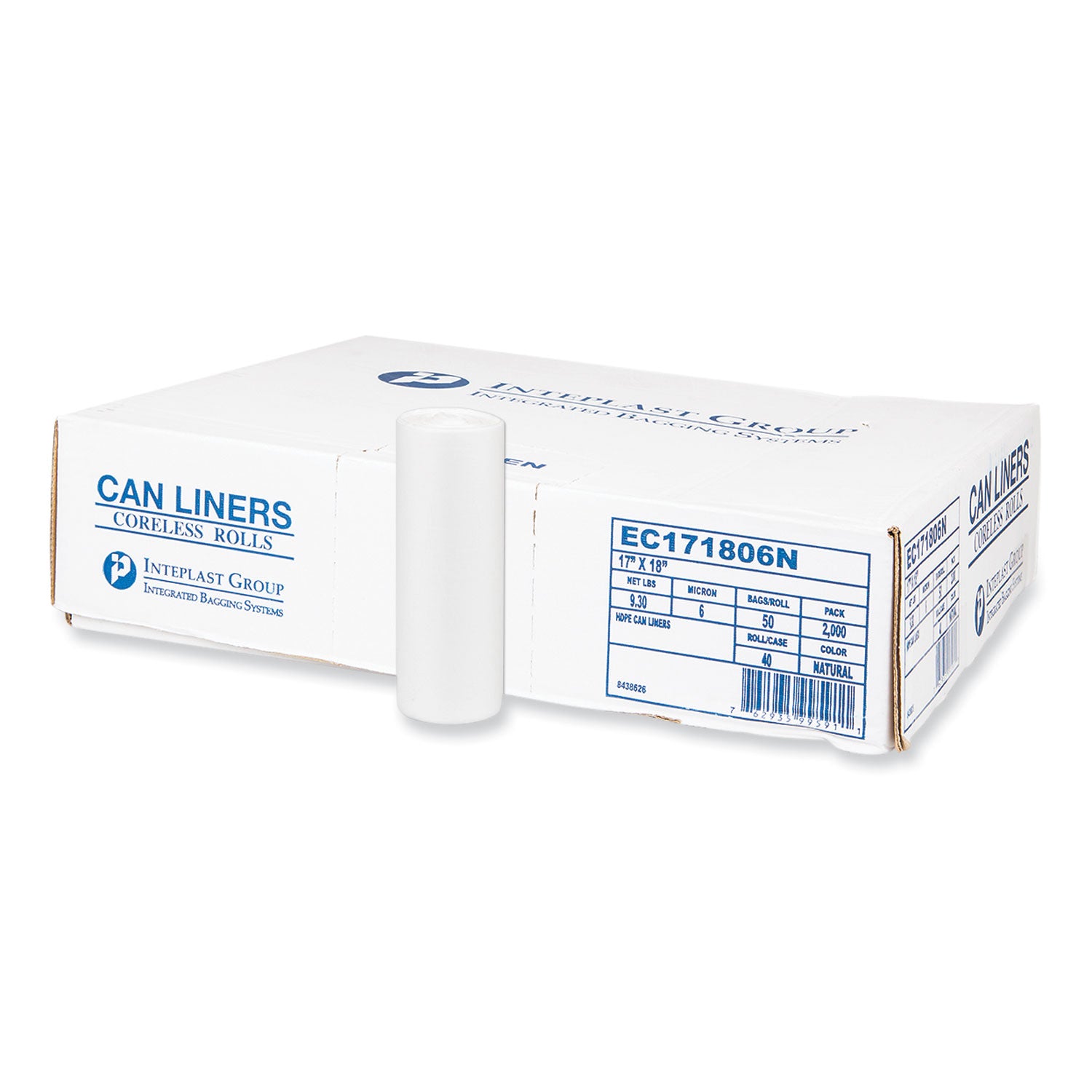 high-density-commercial-can-liners-4-gal-6-mic-17-x-18-clear-50-bags-roll-40-perforated-rolls-carton_ibsec171806n - 1